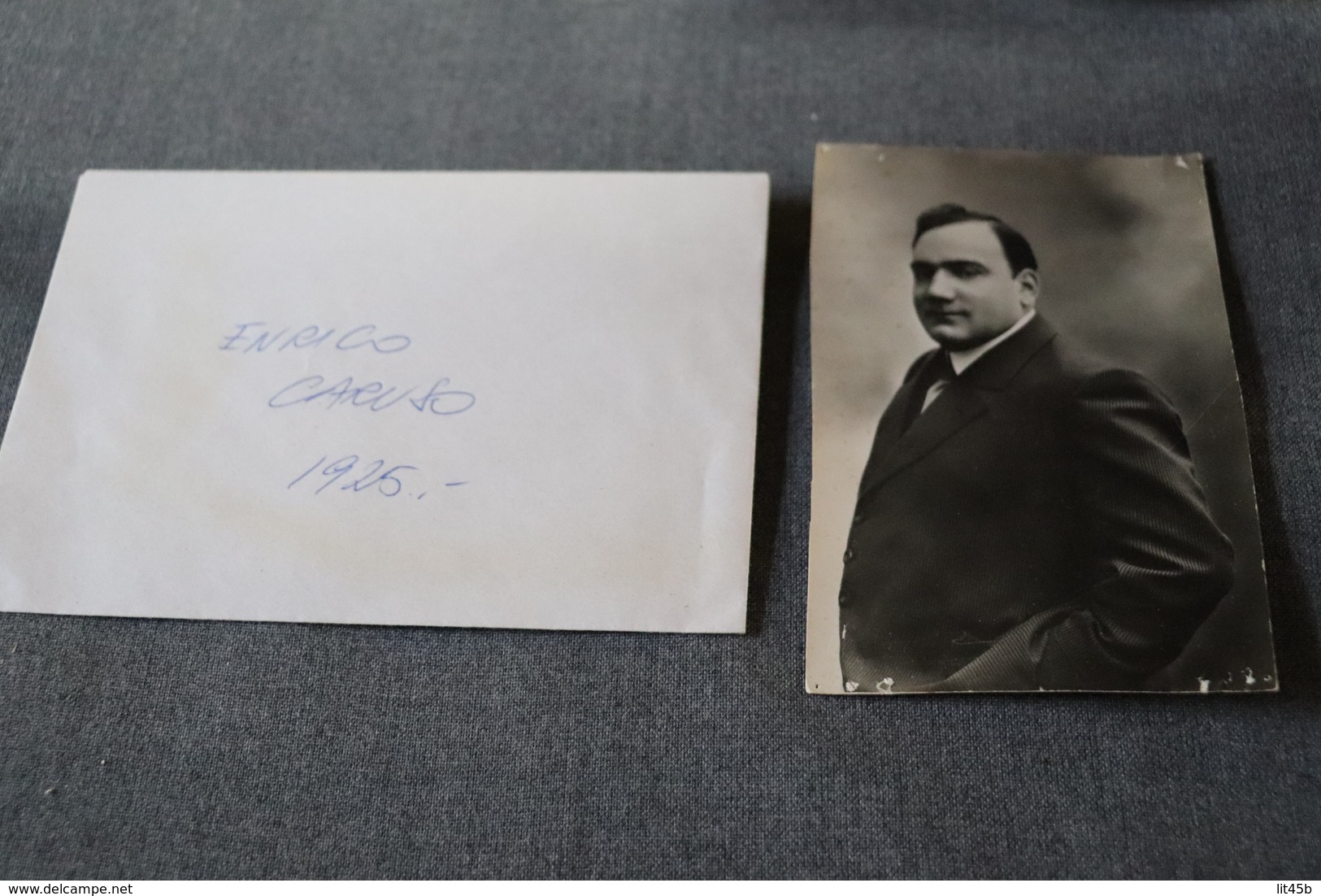 Belle Photo Ancienne De Enrico Caruso 1925 ,dimensions ; 14 Cm./ 9 Cm. - Célébrités