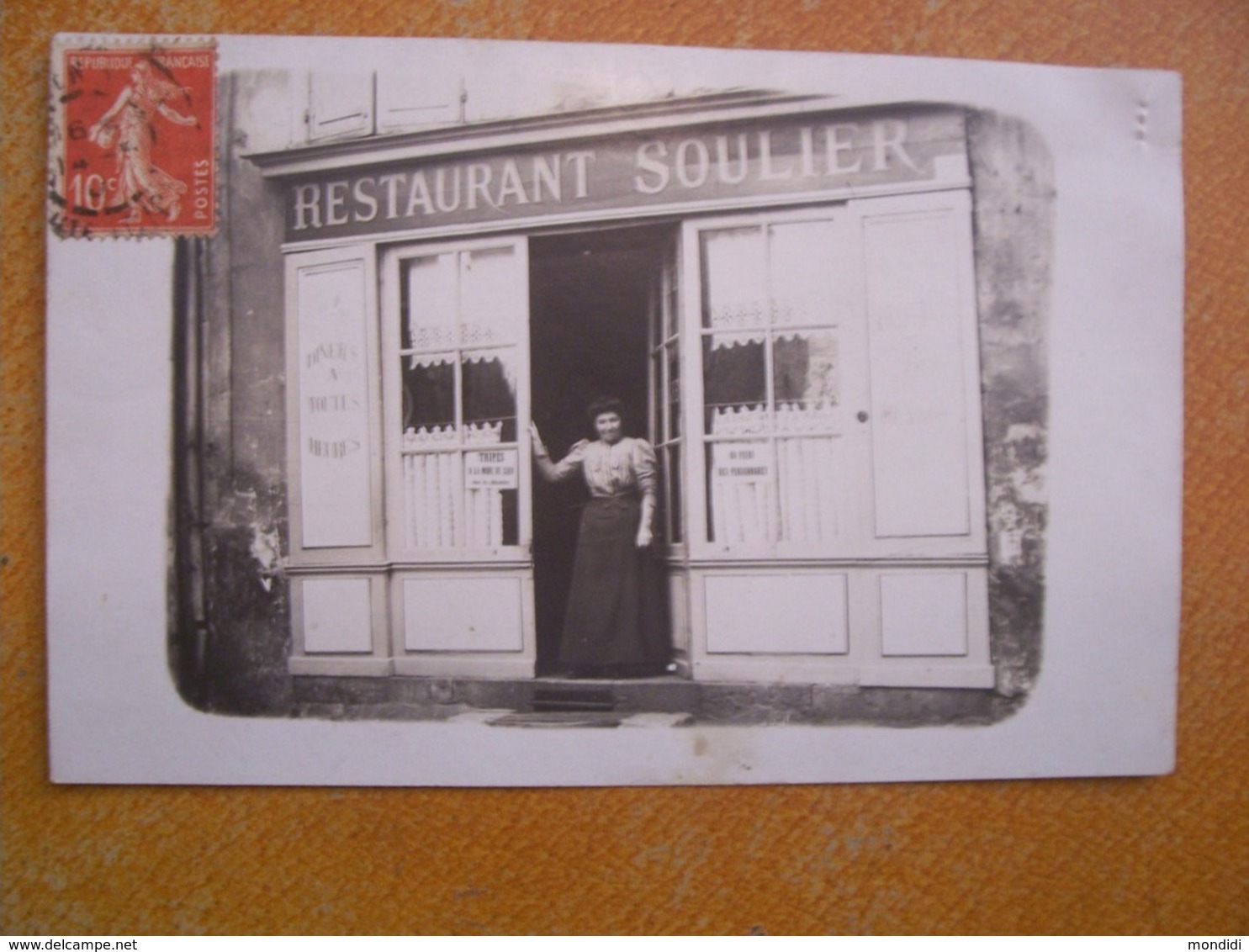 Rare Cpa Photo Veritable Unique Restaurant Commerce Soulier 43000 Le Puy En Velay Belle Devanture Ancienne - Le Puy En Velay