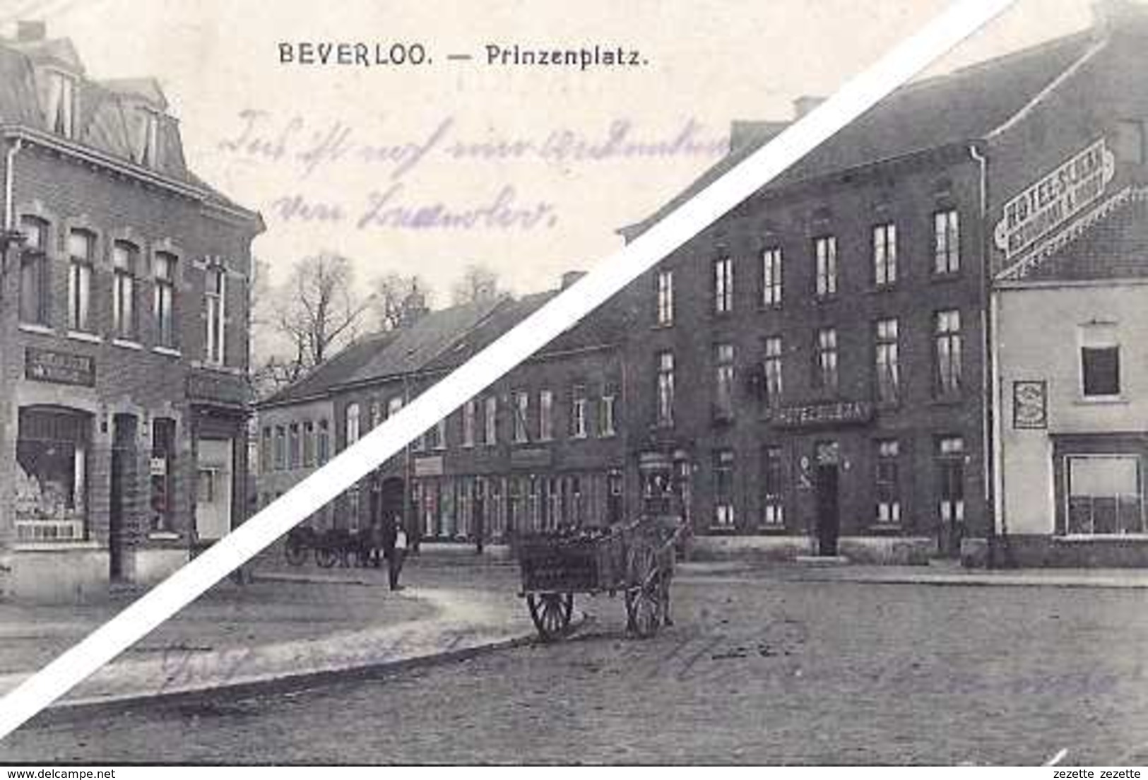 BORGLOON  BEVERLOO  Prinzenplatz  Voyagé 1917  TOP CARD   (263) - Borgloon