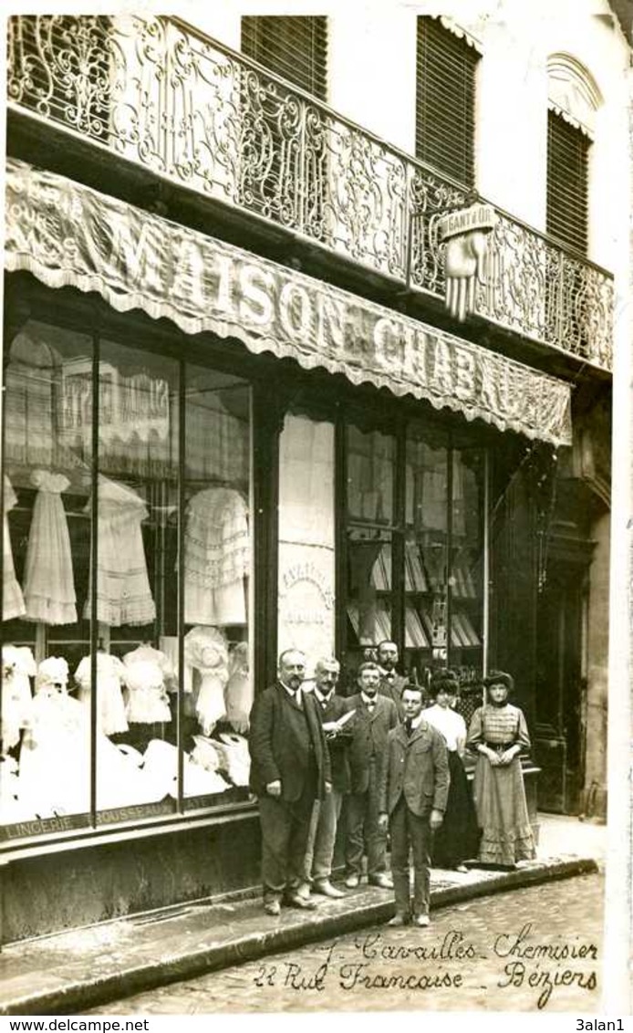 BEZIERS  = Carte Photo  MAISON CHABAL   1236 - Beziers