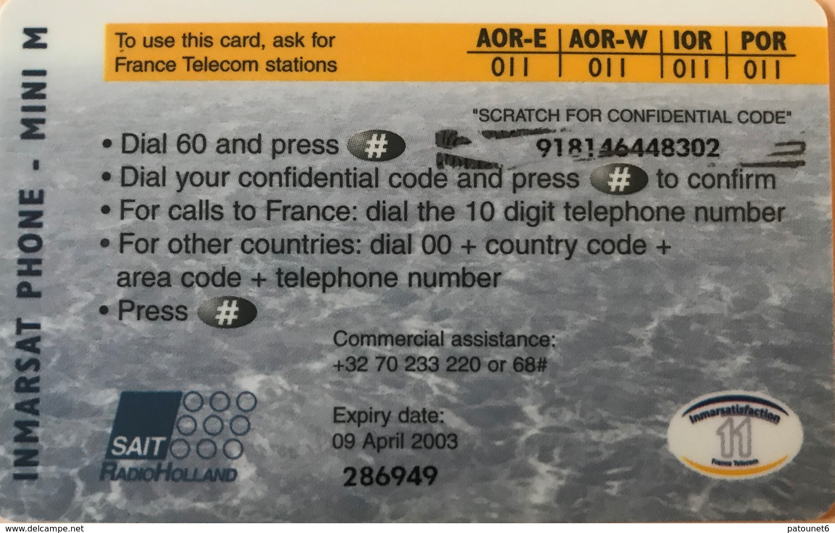 TAAF - Inmarsat - Prepaid Calling Card - Scratch § Phone - TAAF - French Southern And Antarctic Lands