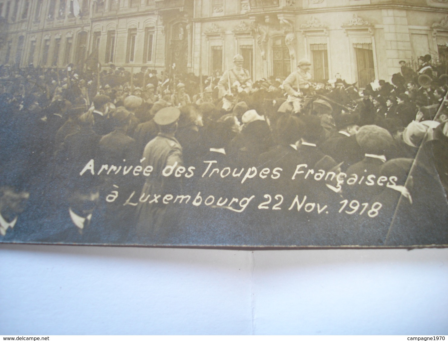 TOP (1) !! CPA PHOTO - LUXEMBOURG VILLE ( GRAND DUCHE ) - ARRIVEE TROUPES FRANCAISES 22/11/1918 - WW1 - Luxembourg - Ville