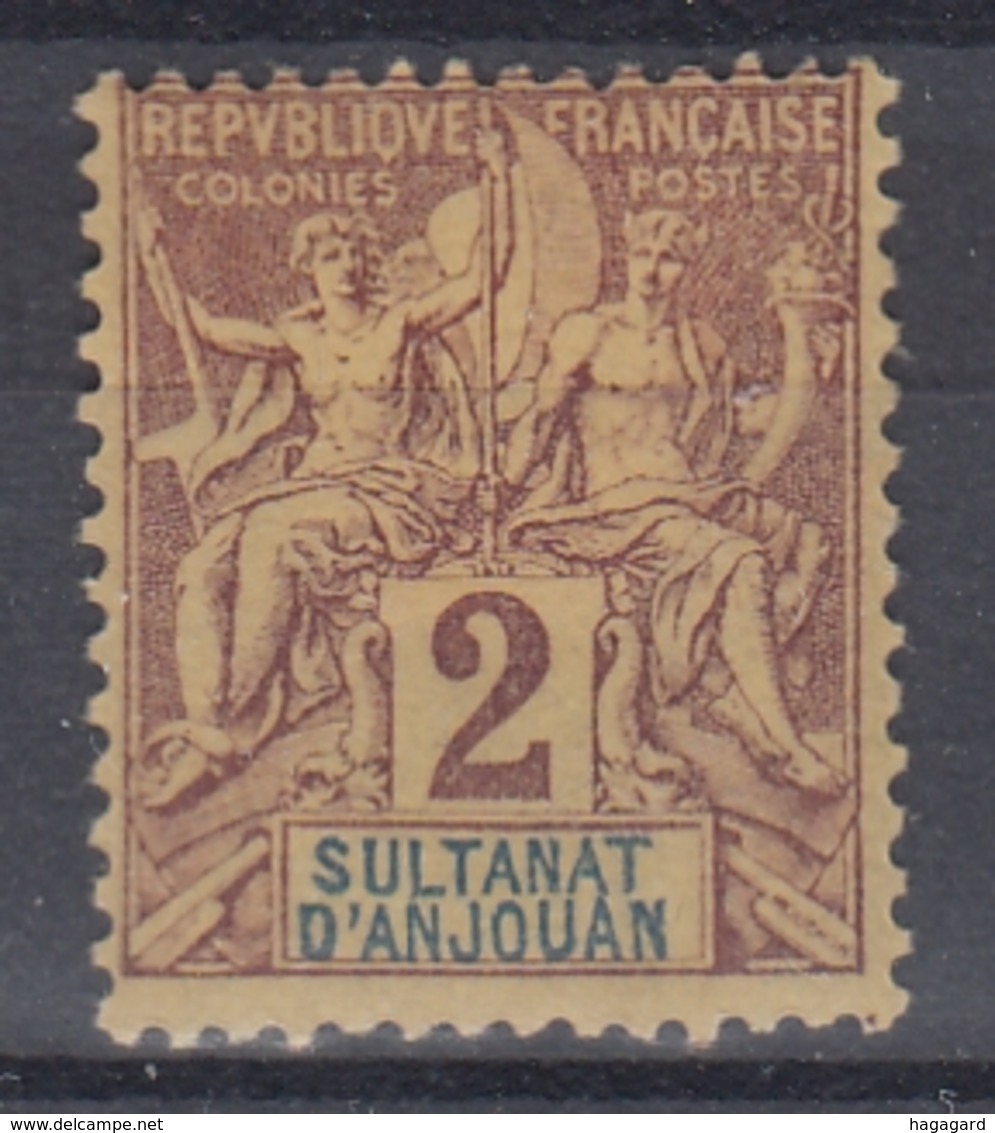 +D3412. Anjouan. Yvert 2. Neuf Charnière = MH(*) - Unused Stamps