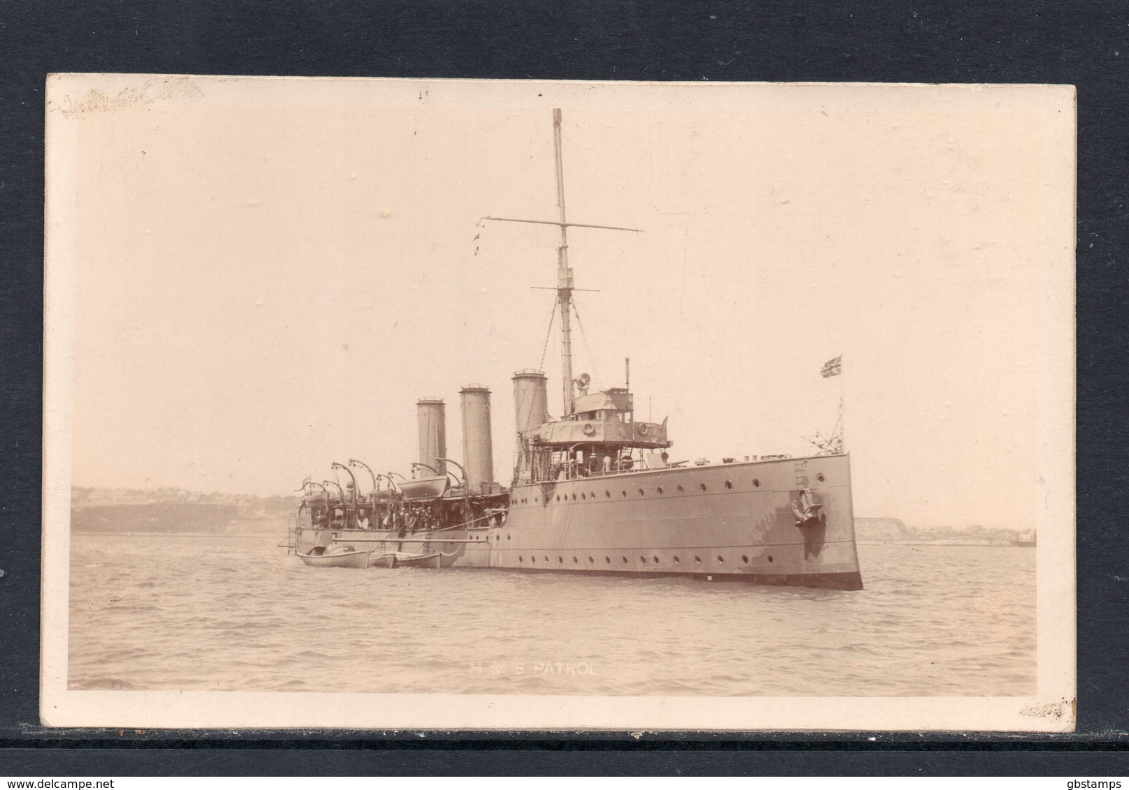 Old Unposted RP Card By E H Seward Showing Ab Unidentified Naval(?) Ship See Sca For Full Detail & Condition Etc - Autres & Non Classés