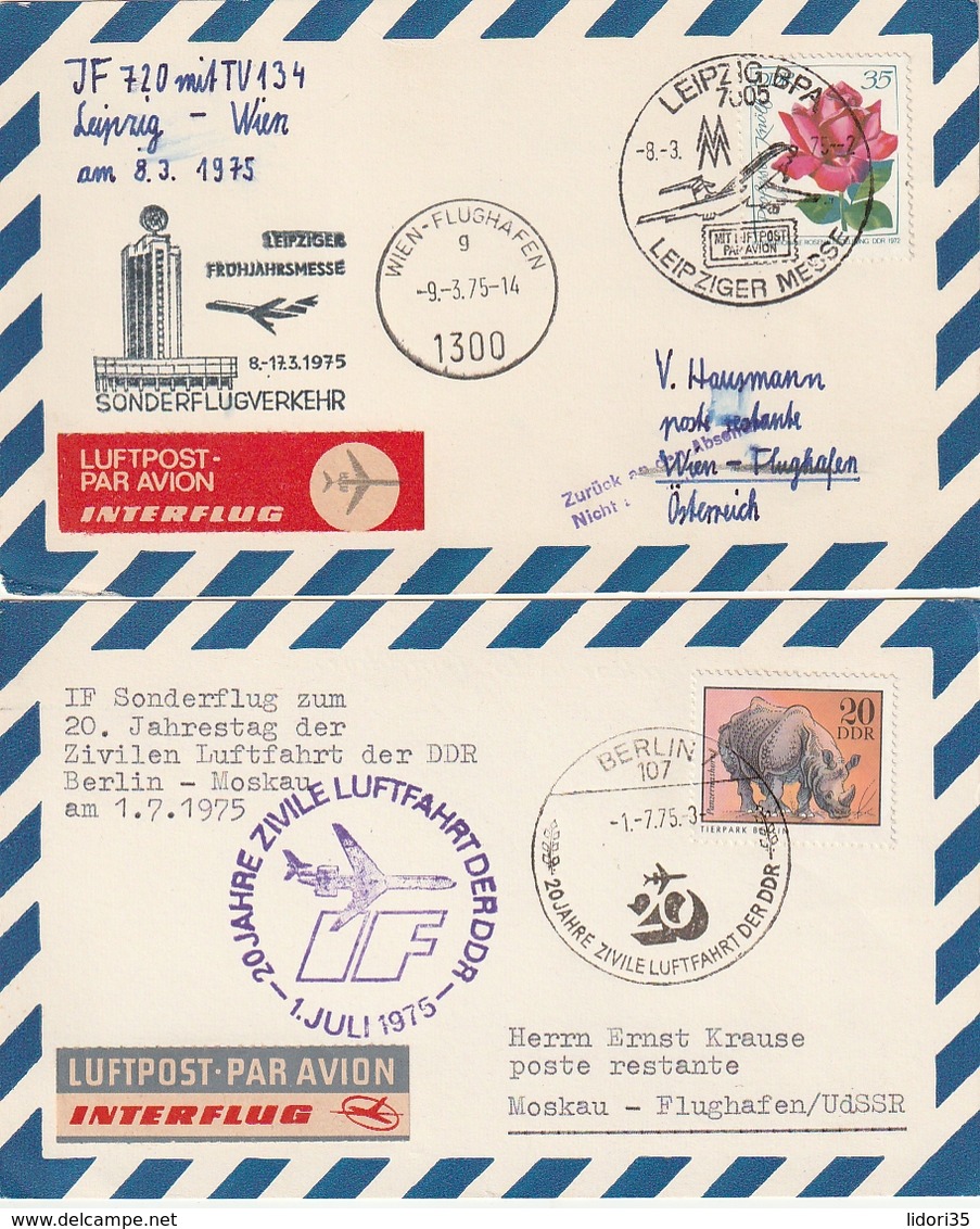 Flugpost / Sammlung mit rd. 75 int. Belegen (meist Erstflugbriefe) (4058-320)