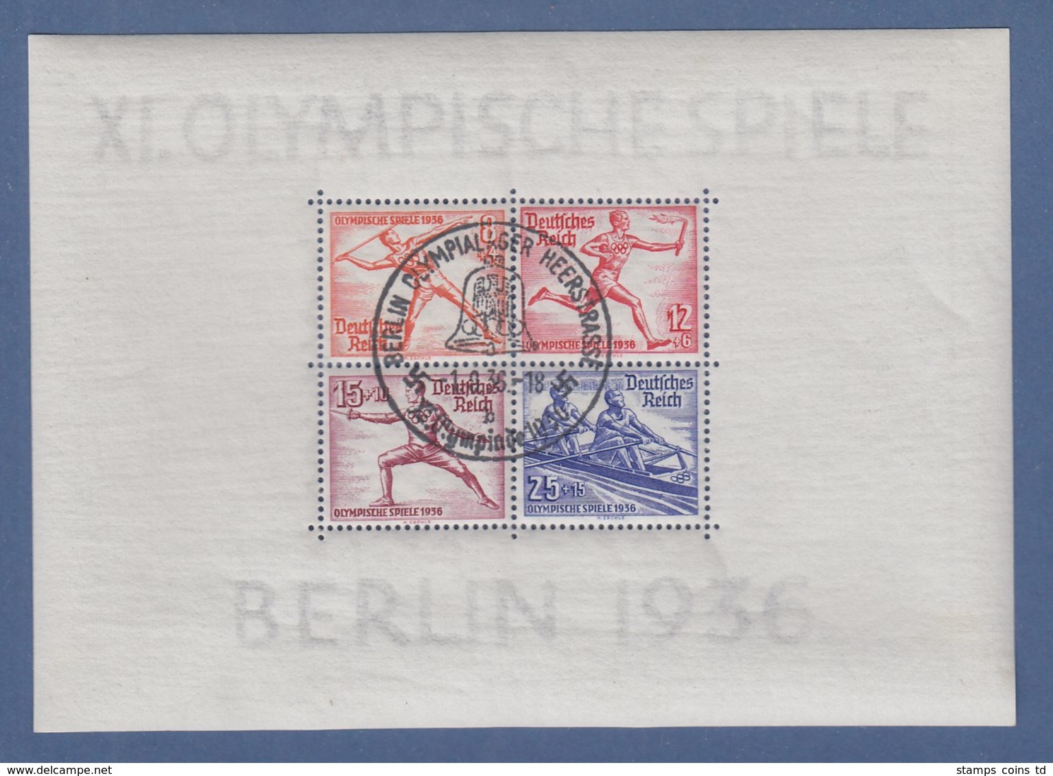 Deutsches Reich Olympiade 1936 Block 6 Gestempelt - Sonstige & Ohne Zuordnung