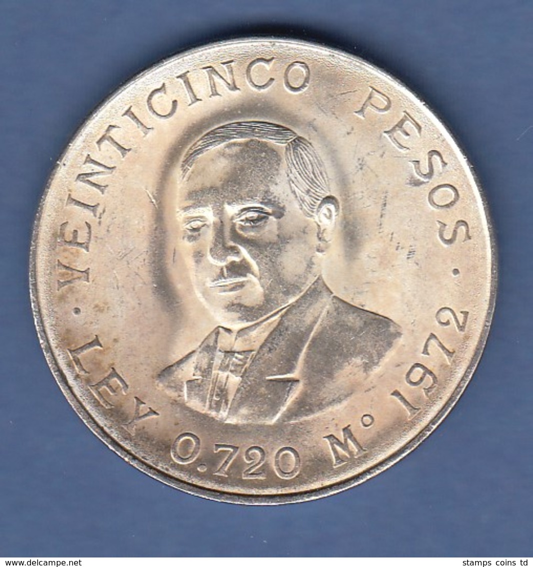 Mexiko Silbermünze 1972 25 Pesos Benito Pablo Juárez García 22,5g Ag 720 - Mexico