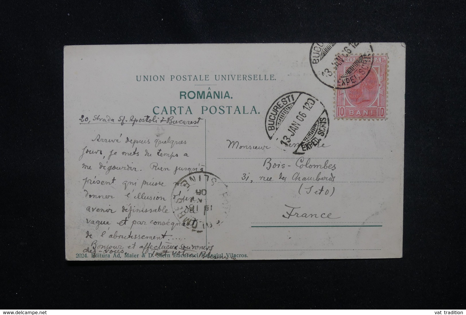 ROUMANIE - Affranchissement Plaisant De Bucarest Sur Carte Postale Pour La France En 1906 - L 49863 - Cartas & Documentos