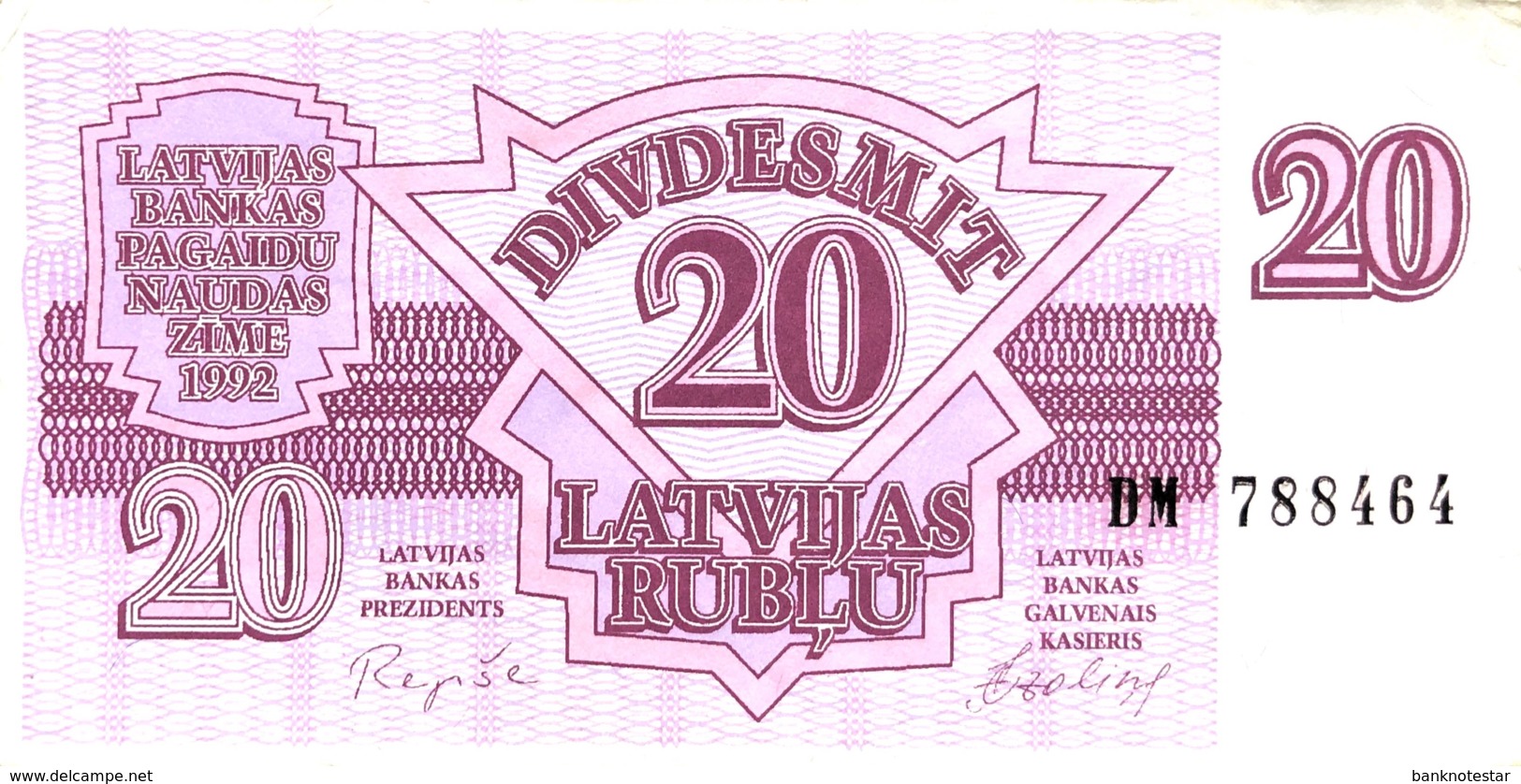 Latvia 20 Rublu, P-39 (1992) - EF/XF - Lettland