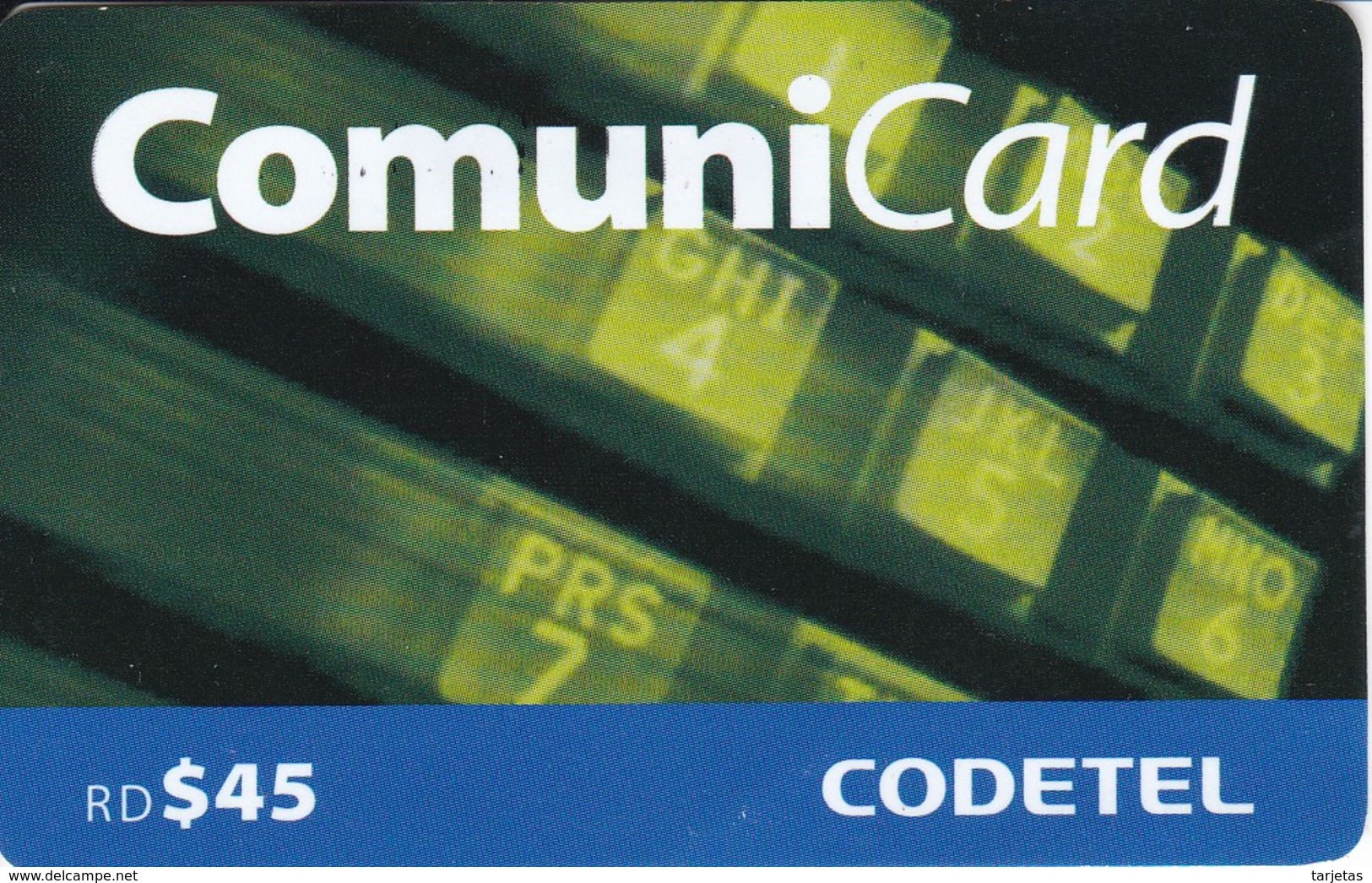 TARJETA DE REPUBLICA DOMINICANA DE COMUNICARD DE CODETEL $45 - Dominicana