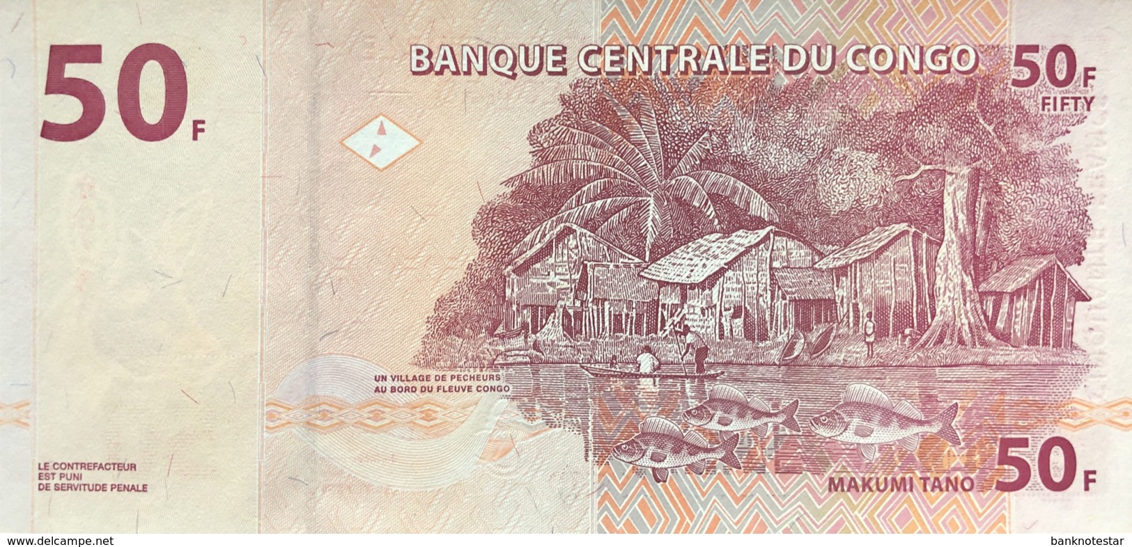 Congo 50 Francs, P-91 (4.1.2000) - UNC - Demokratische Republik Kongo & Zaire