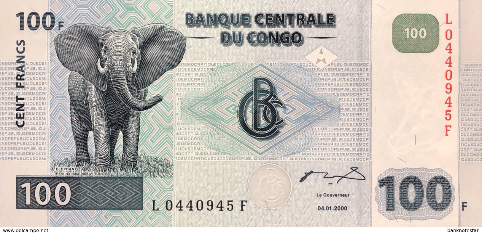 Congo 100 Francs, P-92 (4.1.2000) - UNC - Demokratische Republik Kongo & Zaire