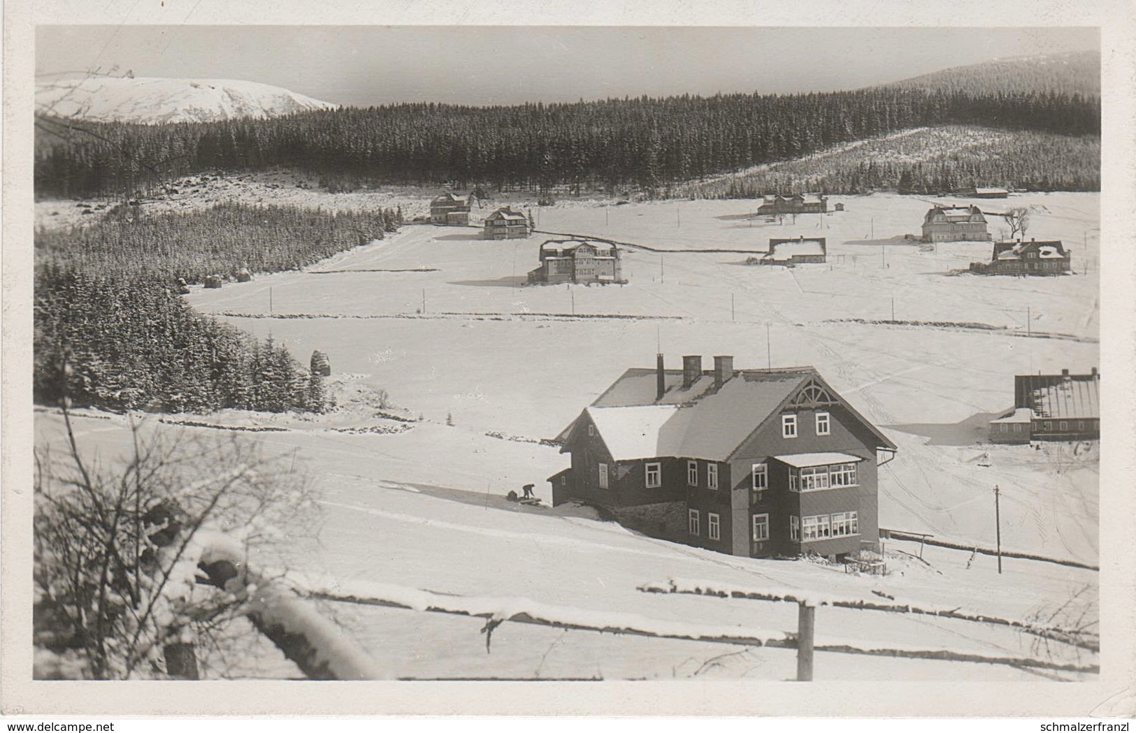 AK Riesengebirge Petzer Pec Chaty Na Planovce Pantenplan Plan Na Plani Planurbauden Planurbaude Chata Bouda Baude Winter - Sudeten