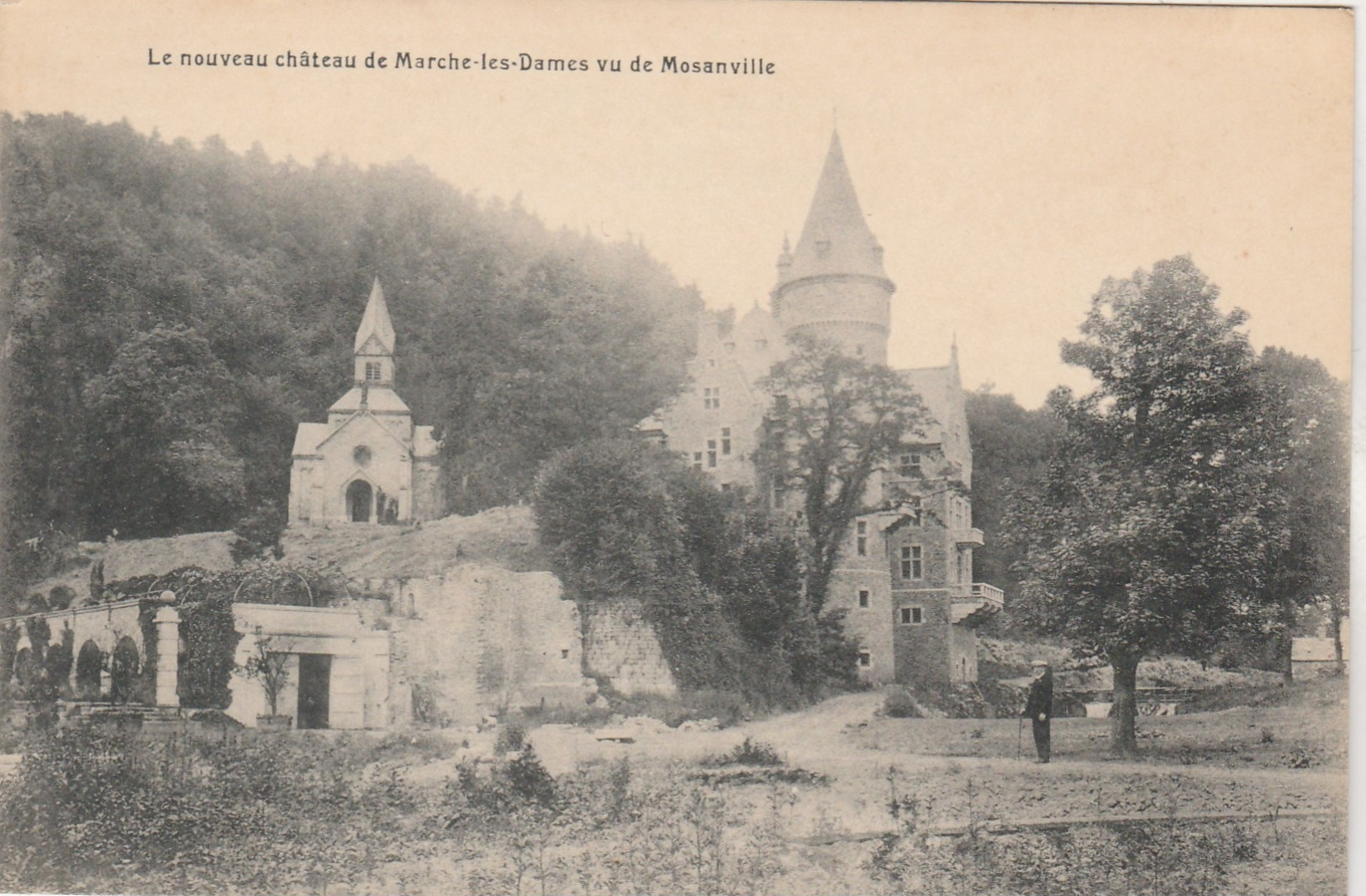 Le Nouveau Chateau De Marche-les-Dames Vu De Mosanville ( Namur )  ( Chapelle Et Chateau Des Prince D'Arenberg ) - Namur