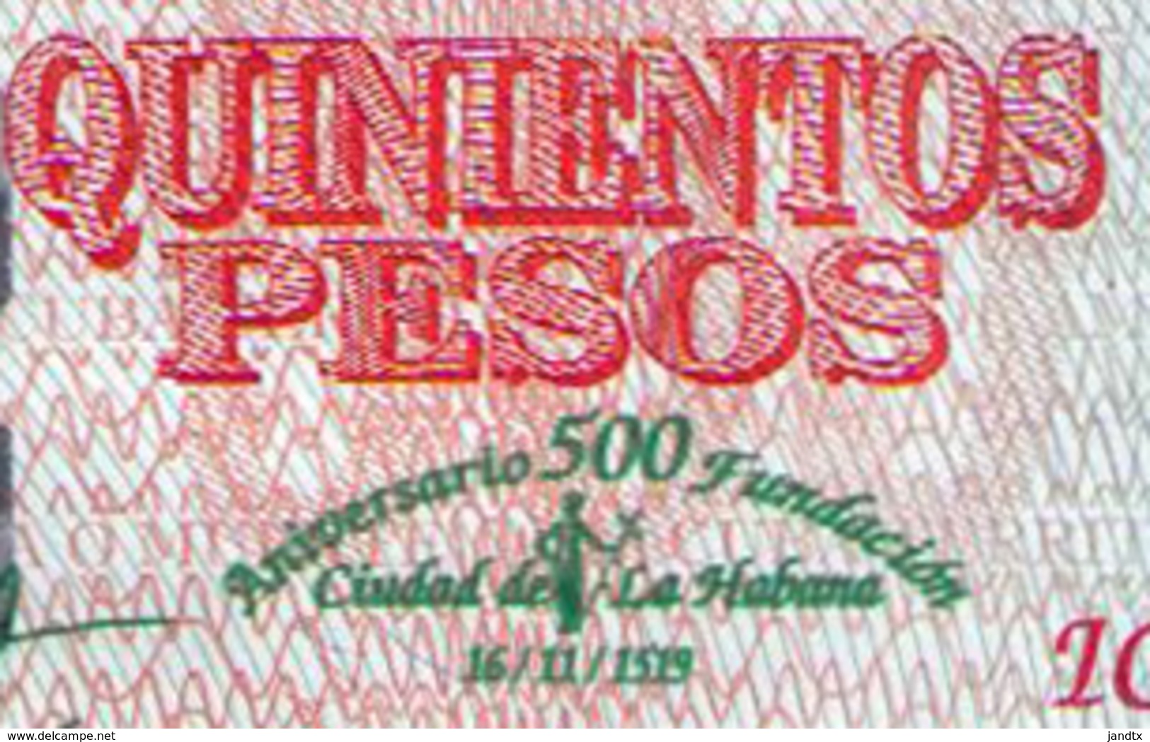 CUBA 500 PESOS ANIVERSARIO 500 AÑOS DE LA HABANA SC-UNC - Cuba