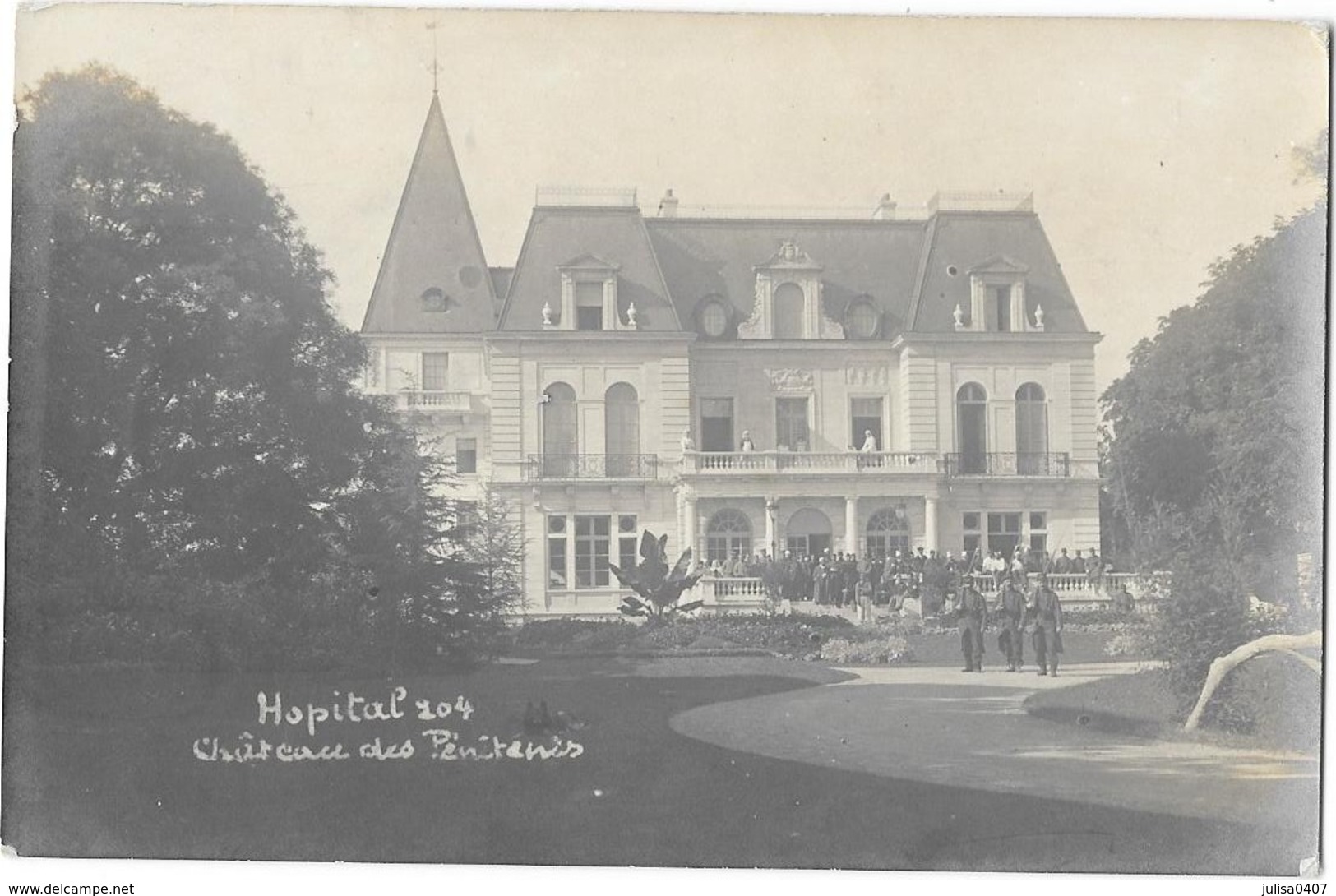 VERNON (27) Carte Photo Guerre 1914-18 Hopital Militaire Chateau Des Penitents - Vernon