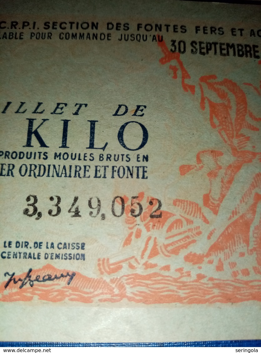 2 Billet ** De 1 KILO N*051, 052. CCETR 1948 - Notgeld