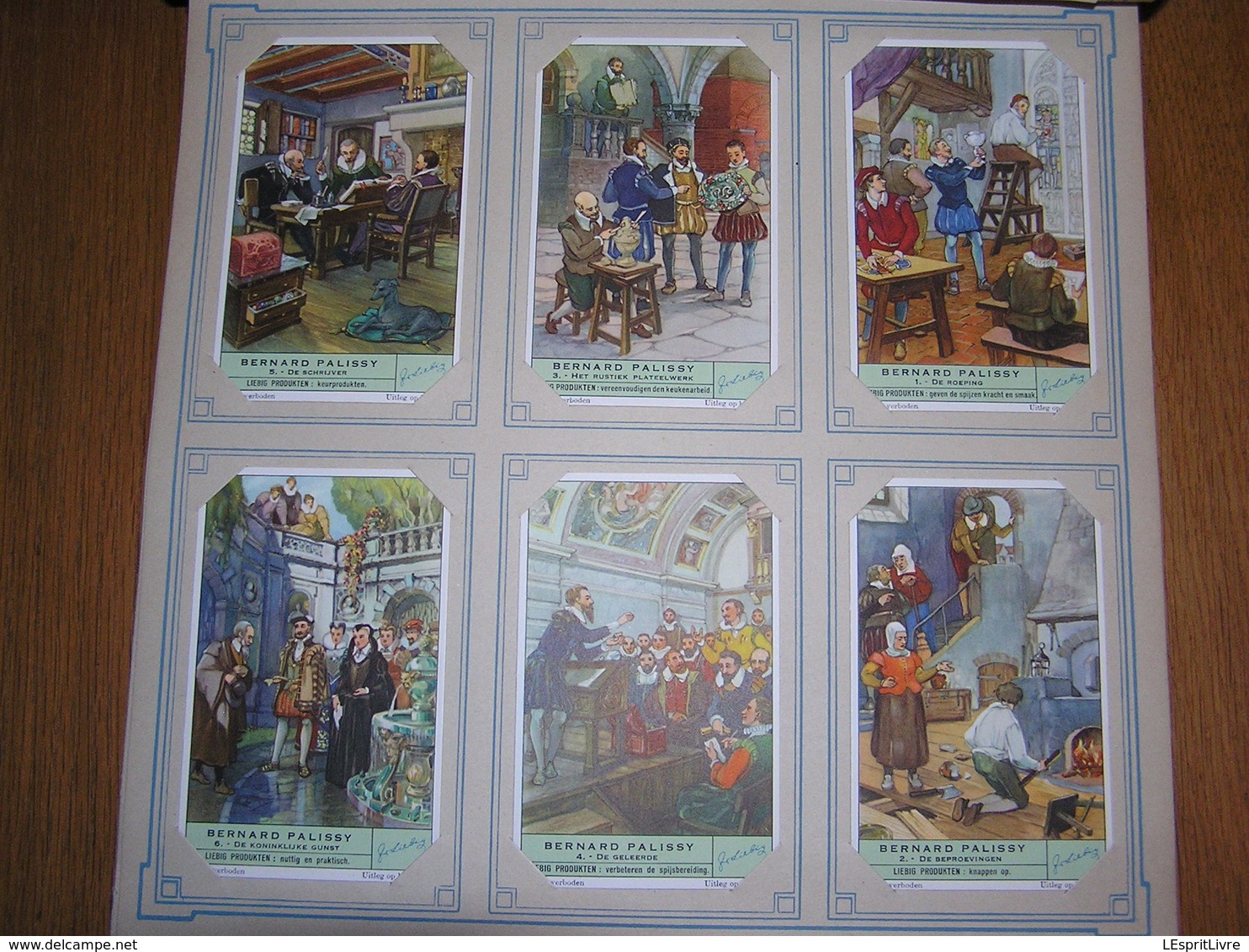 BERNARD PALISSY  Liebig Série Reeks 6 Chromos Nederlandse Taal Trading Cards Chromo - Liebig