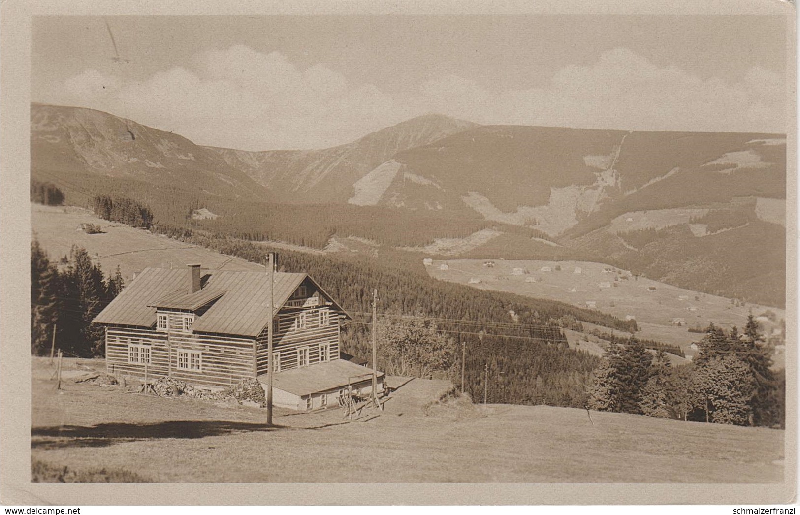 AK Riesengebirge Petzer Pec Snezkou Chata Na Vyhlidce Bouda Baude A Waldbaude Lenzenberg Braunberg Braunkesselbauden - Sudeten