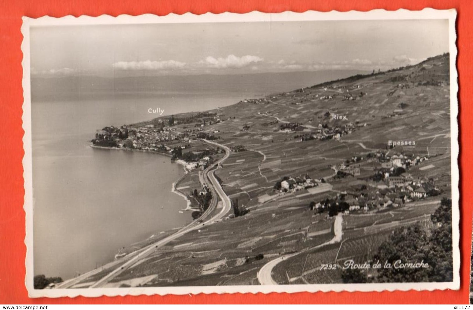 MYG-13 Lavaux Route De La Corniche, Cully Riex Epesses . Perrochet  Non Circulé Visa ACF 1939 - Cully