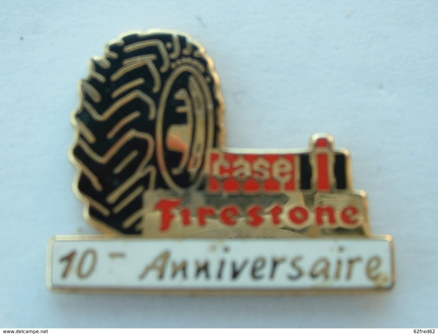 Pin's PNEU FIRESTONE - CASE - 10éme ANNIVERSAIRE - Altri & Non Classificati