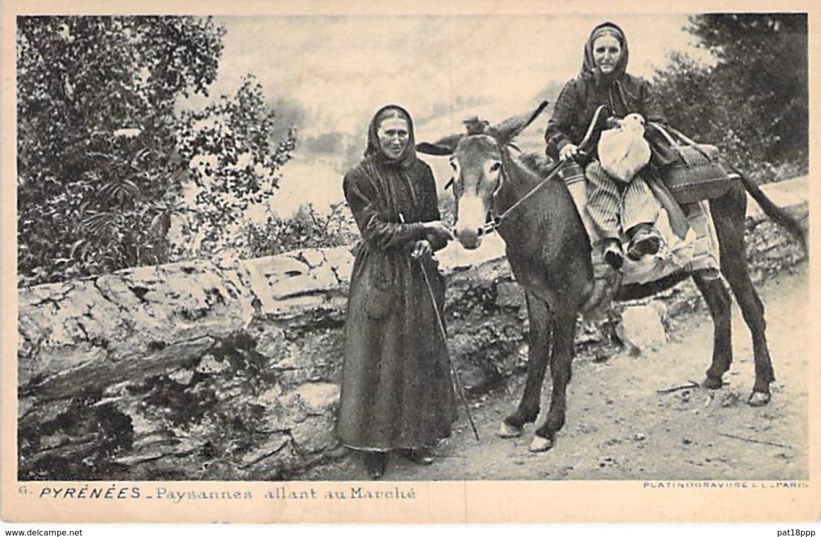 FOLKLORE Traditions Costumes - 65 - PYRENEES : Paysannes Allant Au Marché - CPA - Hautes Pyrenées - Bekende Personen