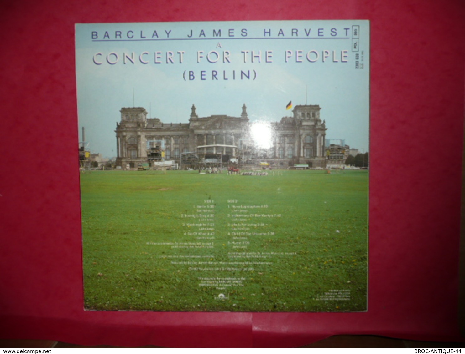 LP33 N°528 - BARCLAY JAMES HARVEST - A CONCERT FOR THE PEOPLE - COMPILATION 9 TITRES ROCK POP - Rock