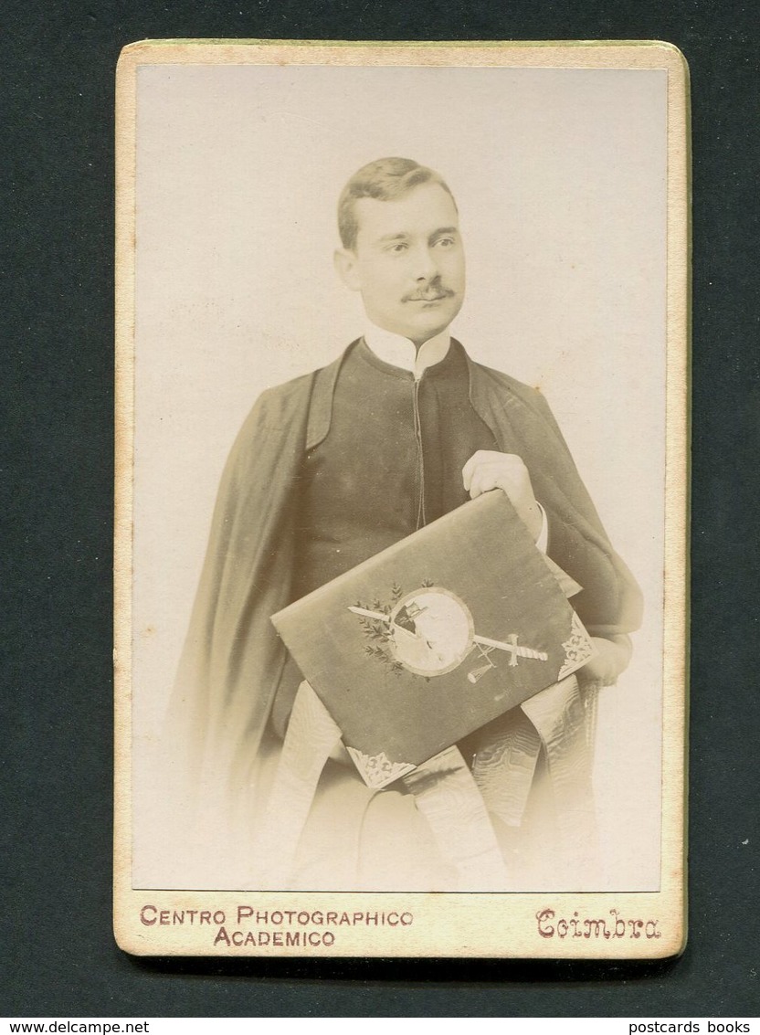 Fotografia Antiga ESTUDANTE COIMBRA, Antonio Baião, Historiador Futuro GUARDA MOR, Natural FERREIRA Do ZEZERE Portugal - Anciennes (Av. 1900)