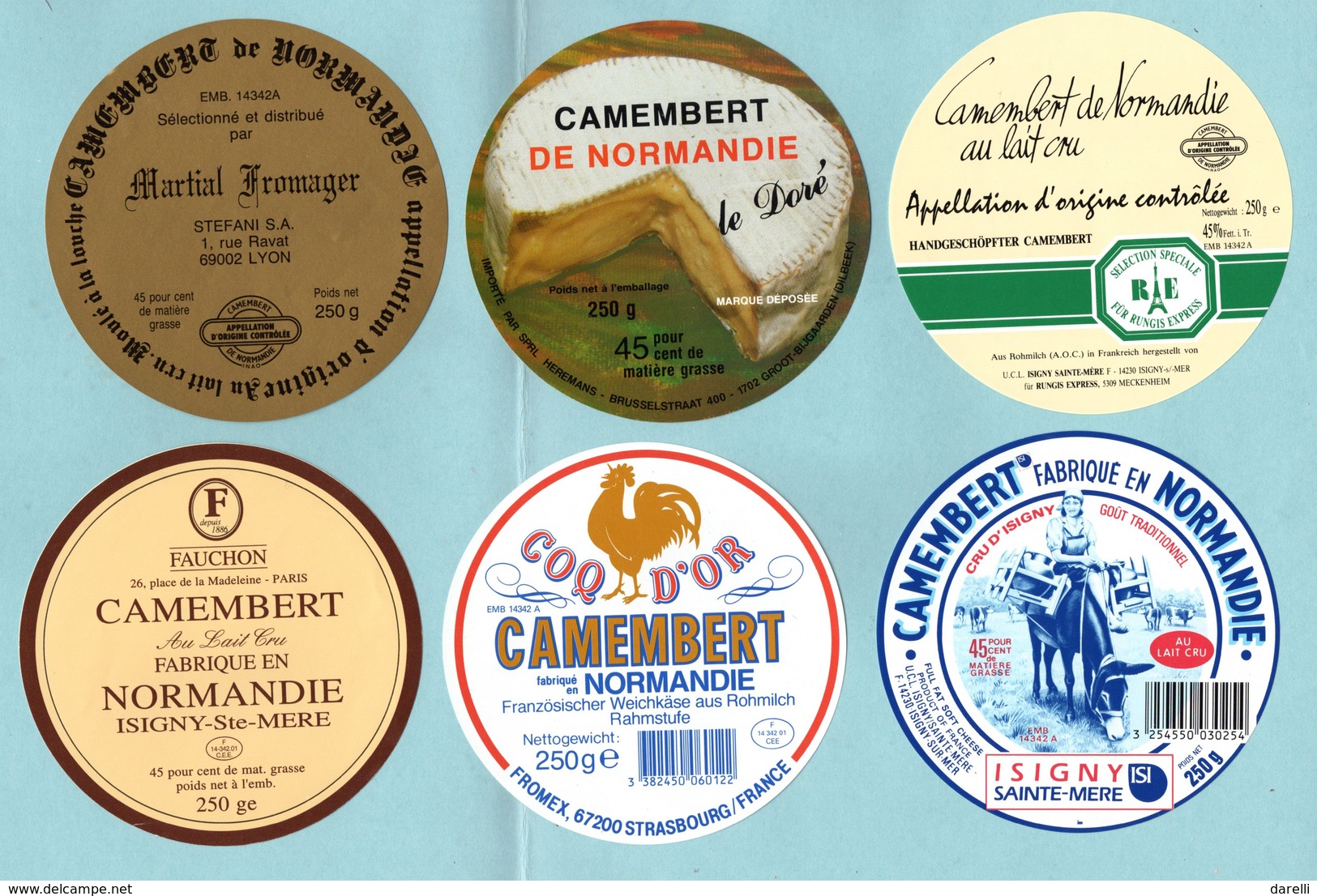 Fromage - Lot De 20 étiquettes Camembert - état Neuf - Käse