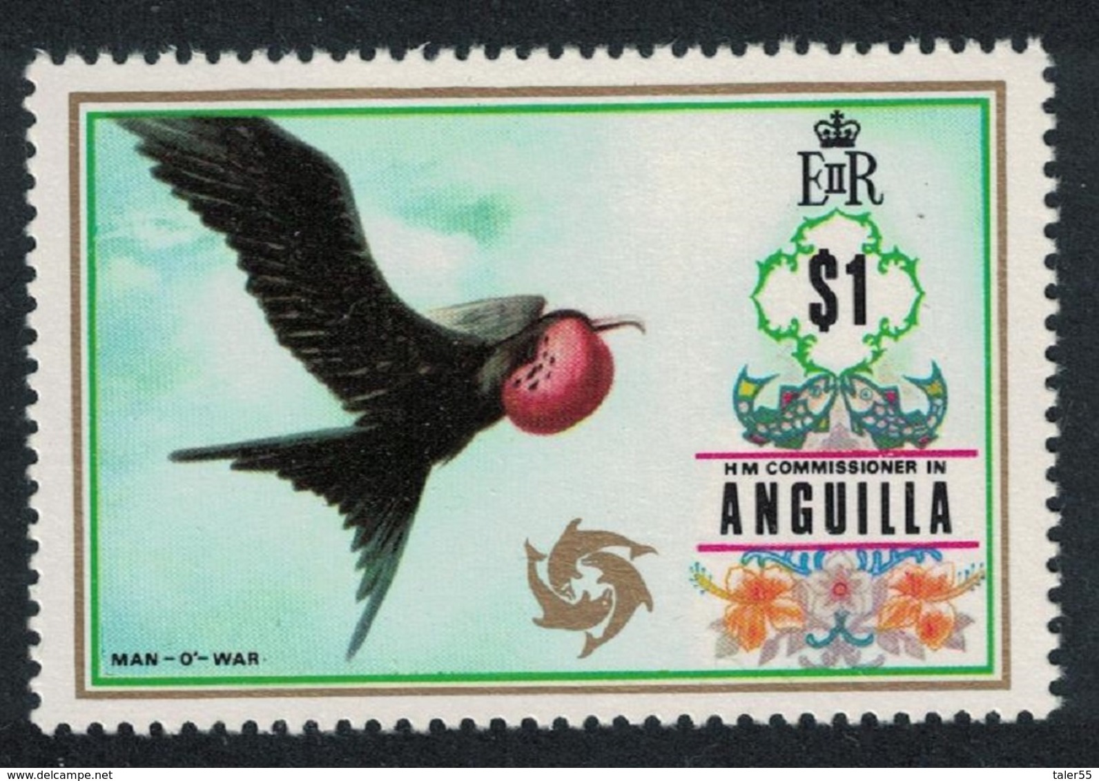 Anguilla Magnificent Frigate Bird 'Man-of-War' 1v $1 MNH SG#142 - Anguilla (1968-...)