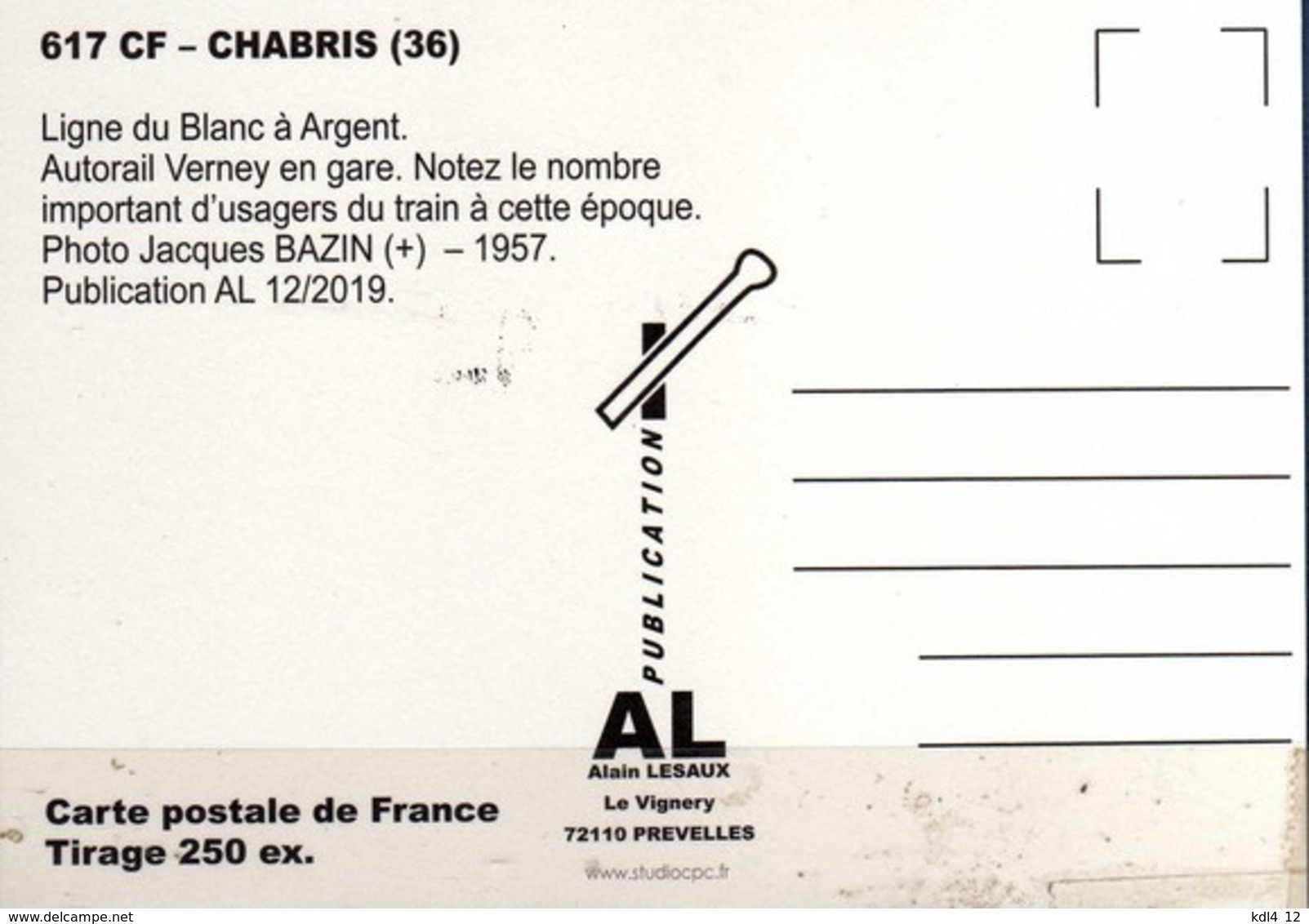 AL 617 - Autorail Verney En Gare - CHABRIS - Indre - BA - Autres & Non Classés