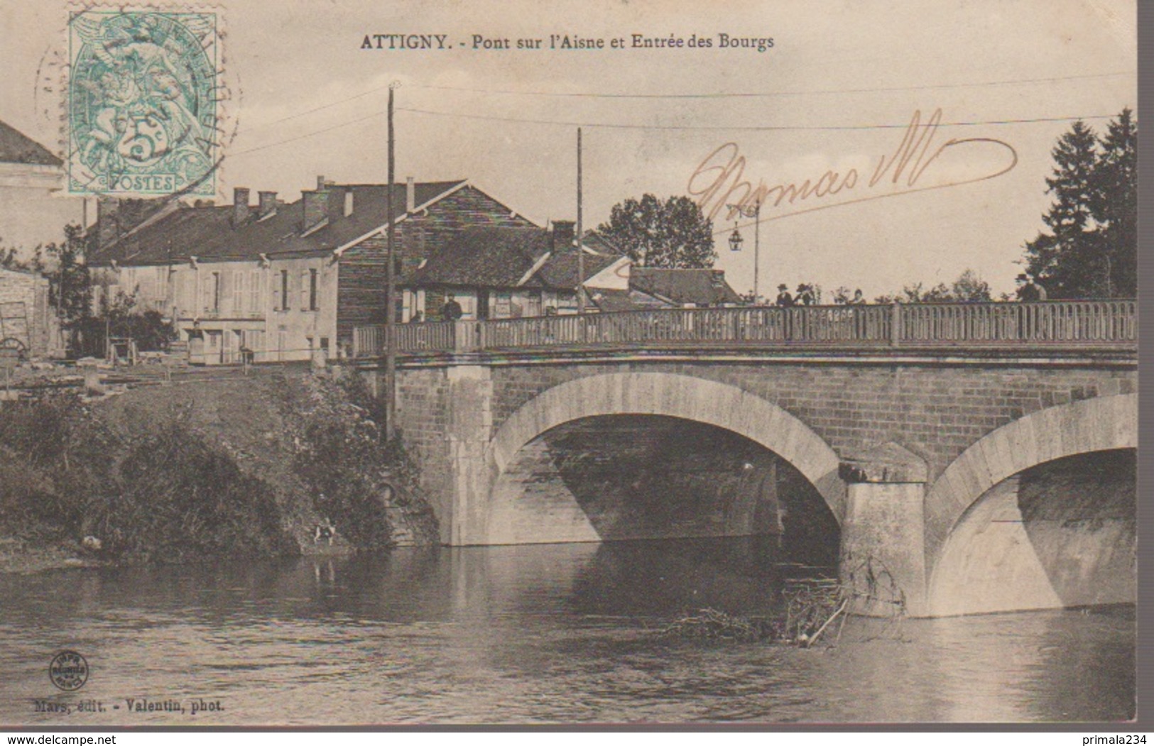 ATTIGNY - PONT SUR L AISNE ET ENTREE DES BOURGS - Attigny