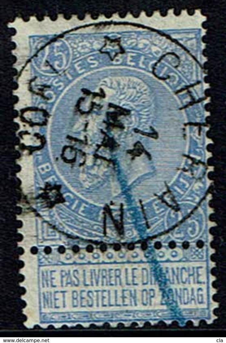 60  Obl Relais Cherain + 15 - 1893-1900 Schmaler Bart