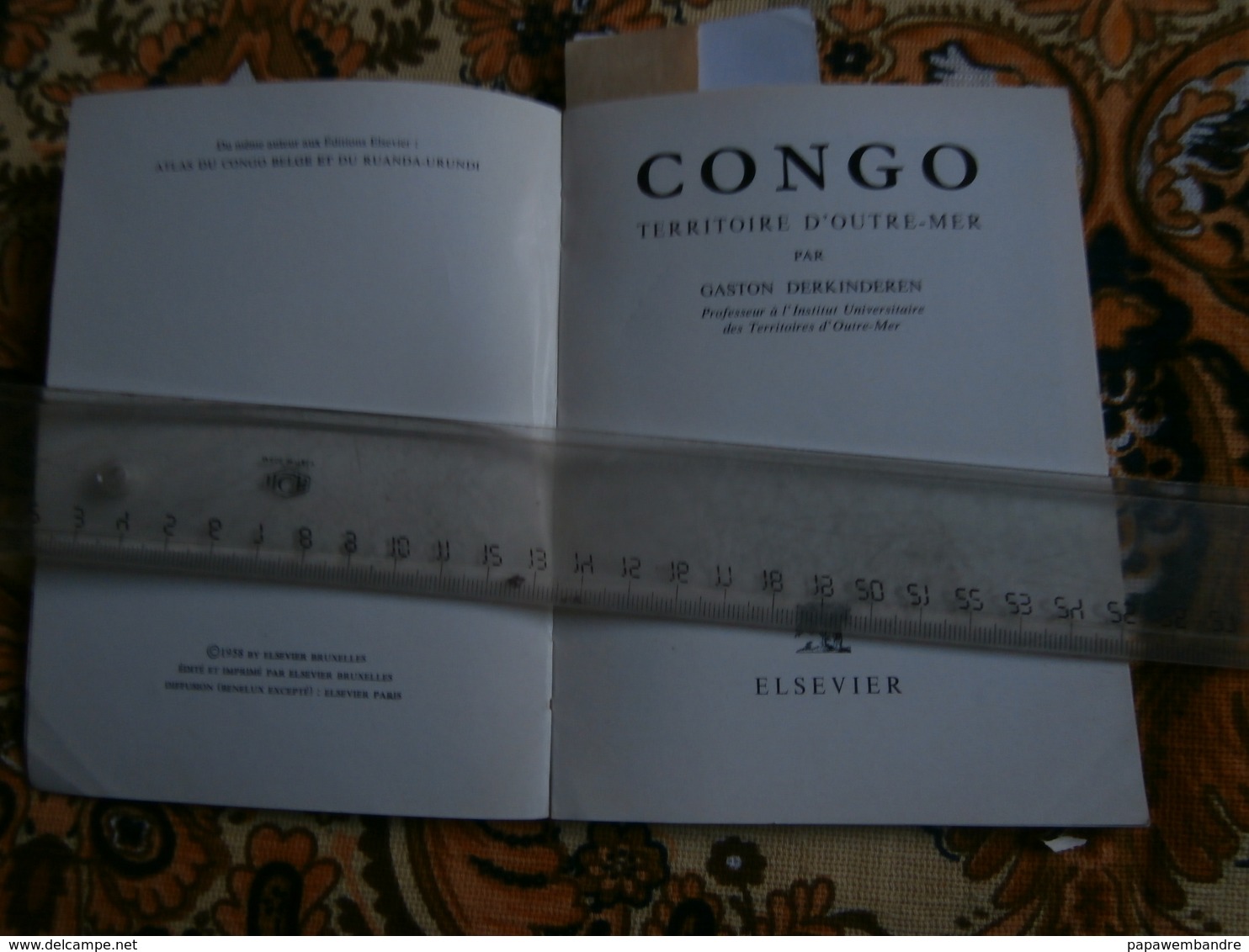 Gaston Derkinderen : Congo Territoire D'outre-mer (1958) - Unclassified