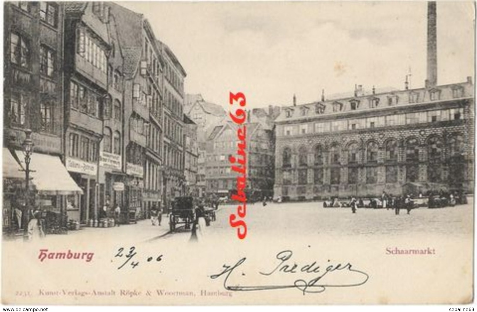 Hamburg - Schaarmarkt - 1906 - Autres & Non Classés