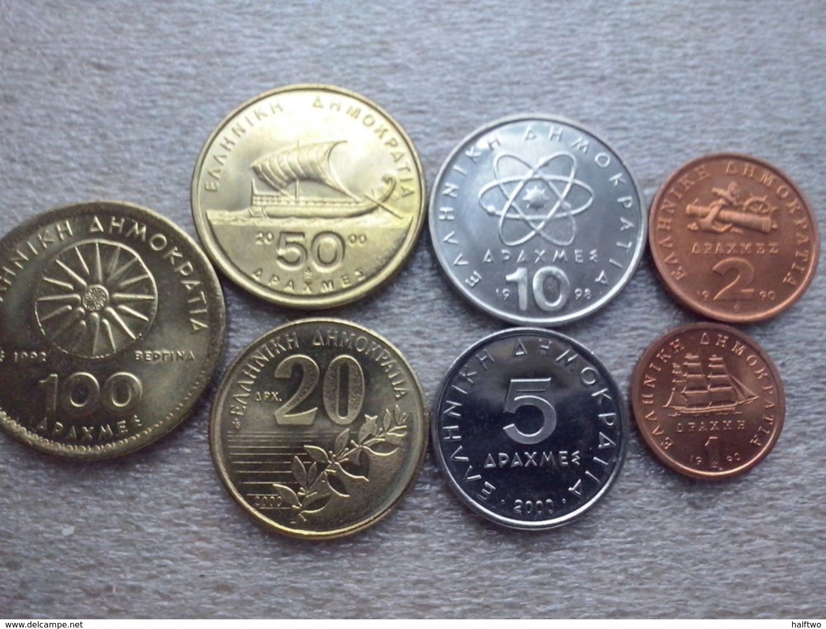 Greece  Preeuro Set : 1 - 100 Drachmes  1992-2000  UNC - Grèce