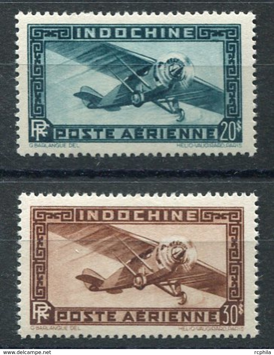 RC 15068 INDOCHINE N° 46 / 47 POSTE AÉRIENNE COTE 34,00€ NEUF ** MNH TB - Luftpost