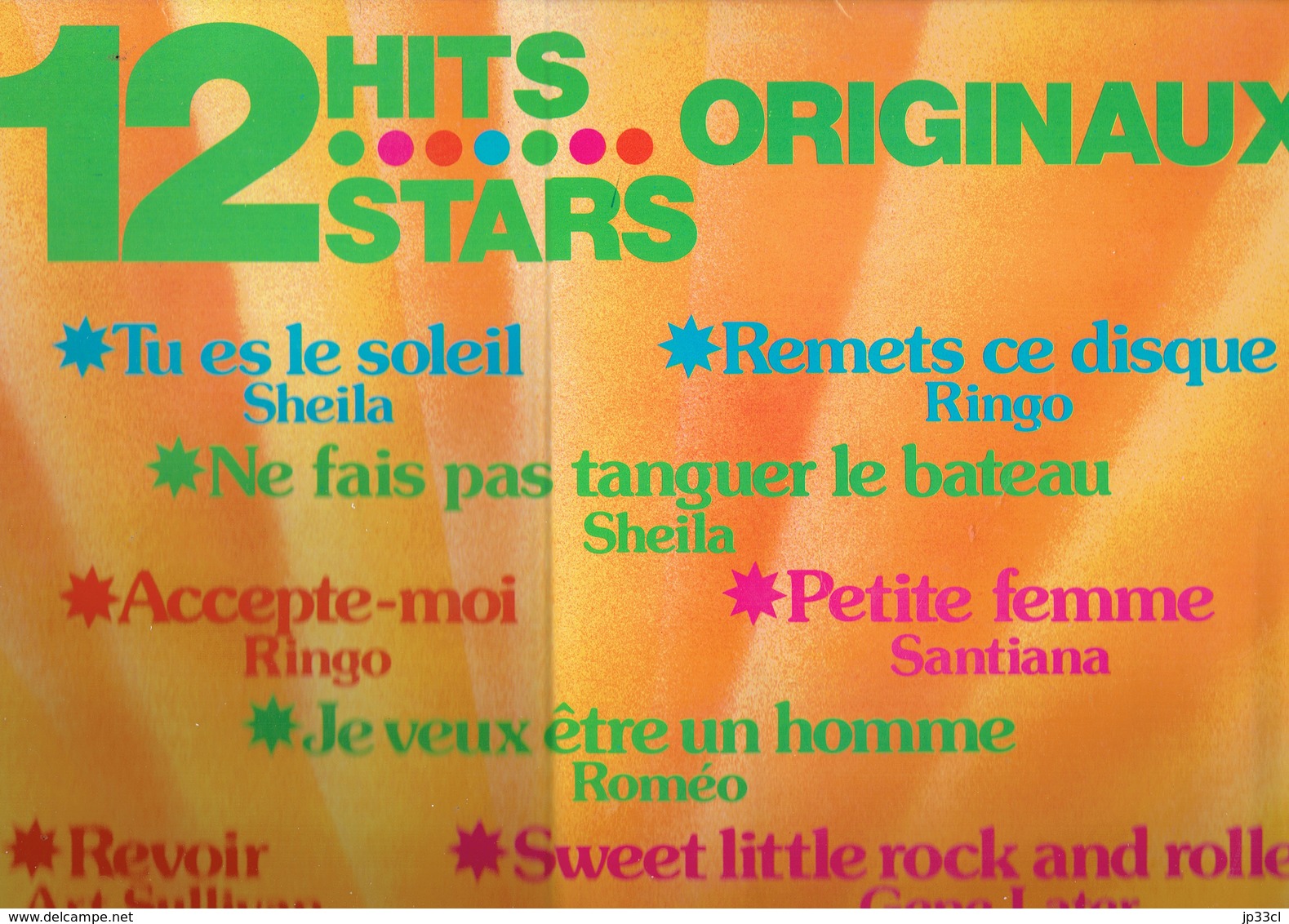 12 Hits Stars Originaux (Sheila, Ringo, Santiana, Art Sullivan, Ch. Delagrange, Mary Cristy, Roméo) (Carrère) - Disco, Pop