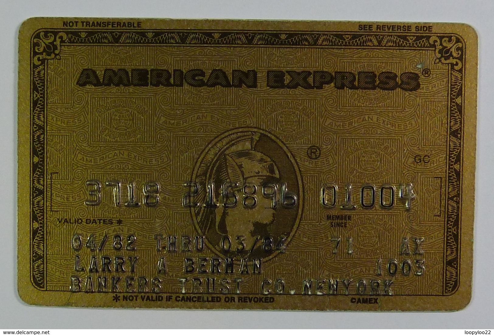 USA - Credit Card - American Express - Bankers Trust Co New York - Exp 03/84 - Carte Di Credito (scadenza Min. 10 Anni)