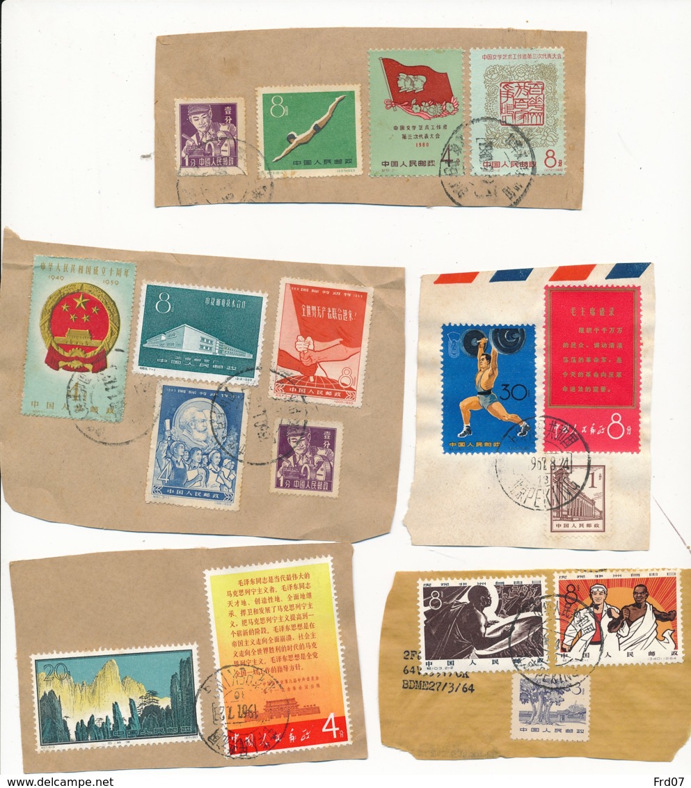 China – Stamps On Fragment - Gebruikt