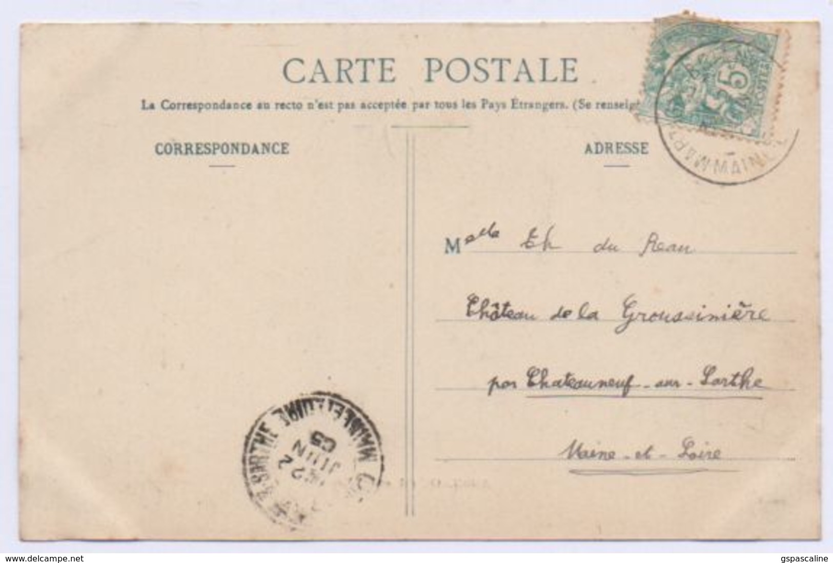 49 AMBILLOU CHÂTEAU - L' Église, Vue De La Route D' Angers. Courrier De 1905 ? - Sonstige & Ohne Zuordnung