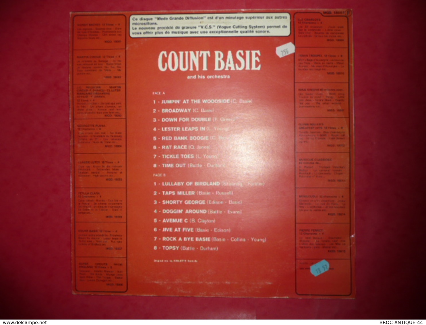 LP33 N°563 - COUNT BASIE AND HIS ORCHESTRA - COMPILATION 16 TITRES - Jazz