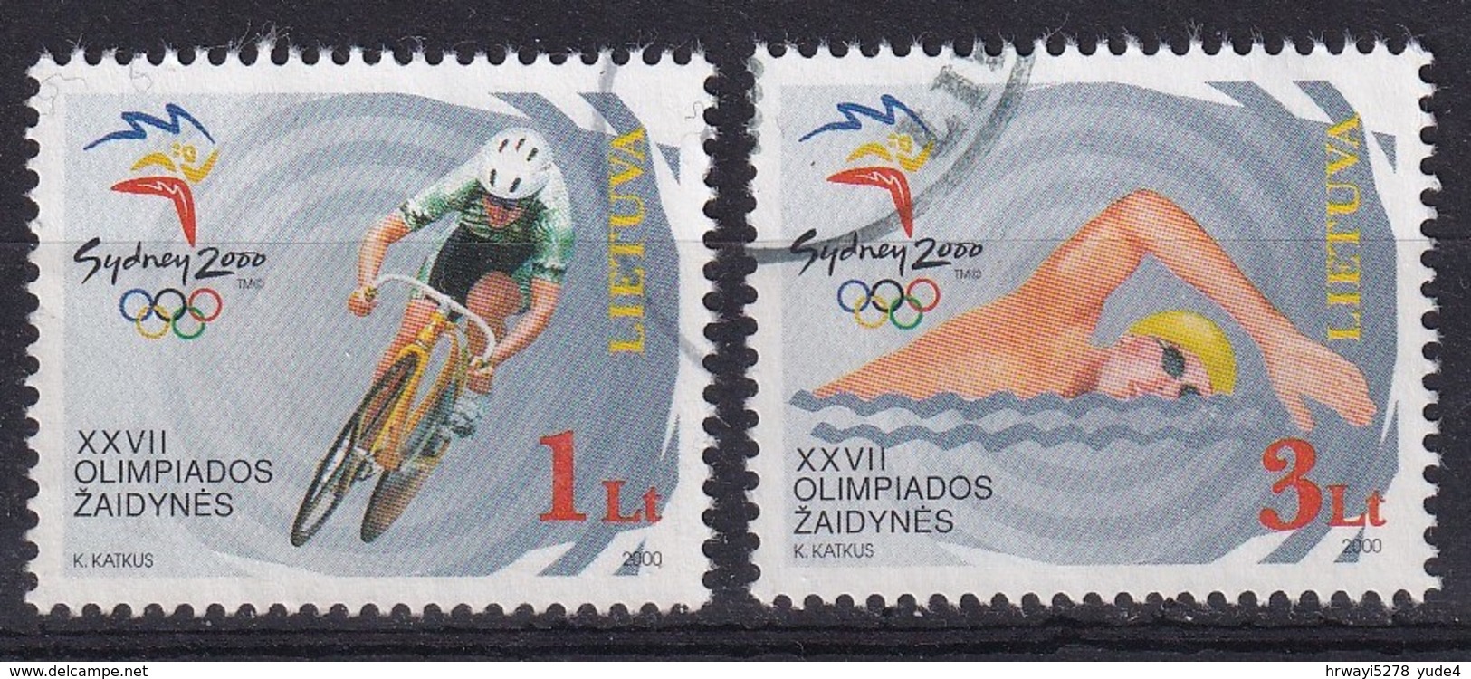 Lietuva 2000, Sports Complete Set Bicycleracing, Swimming, Vfu. Cv 4 Euro - Litouwen