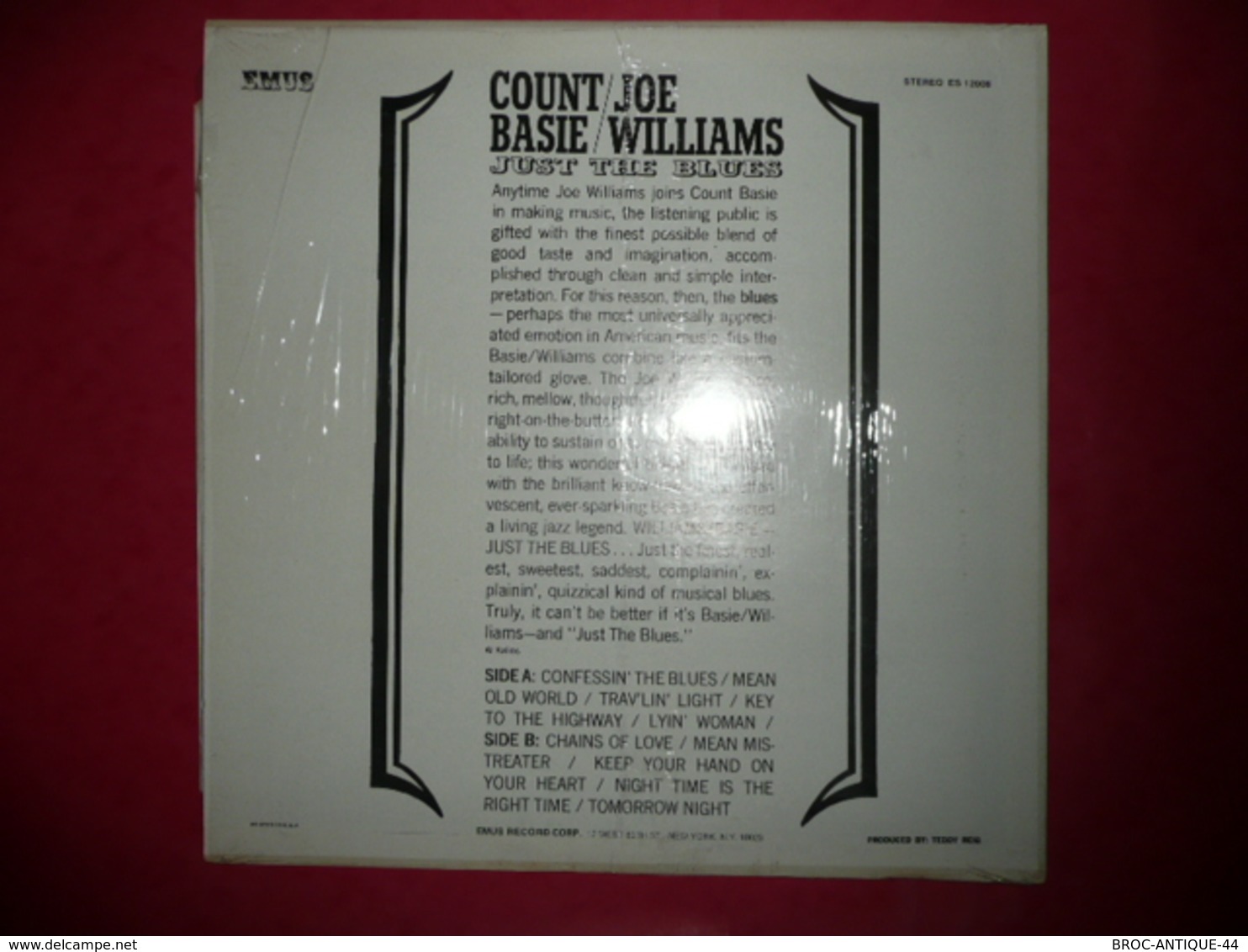 LP33 N°571 - COUNT BASIE / JOE WILLIAMS - JUST THE BLUES - COMPILATION 10 TITRES - Jazz