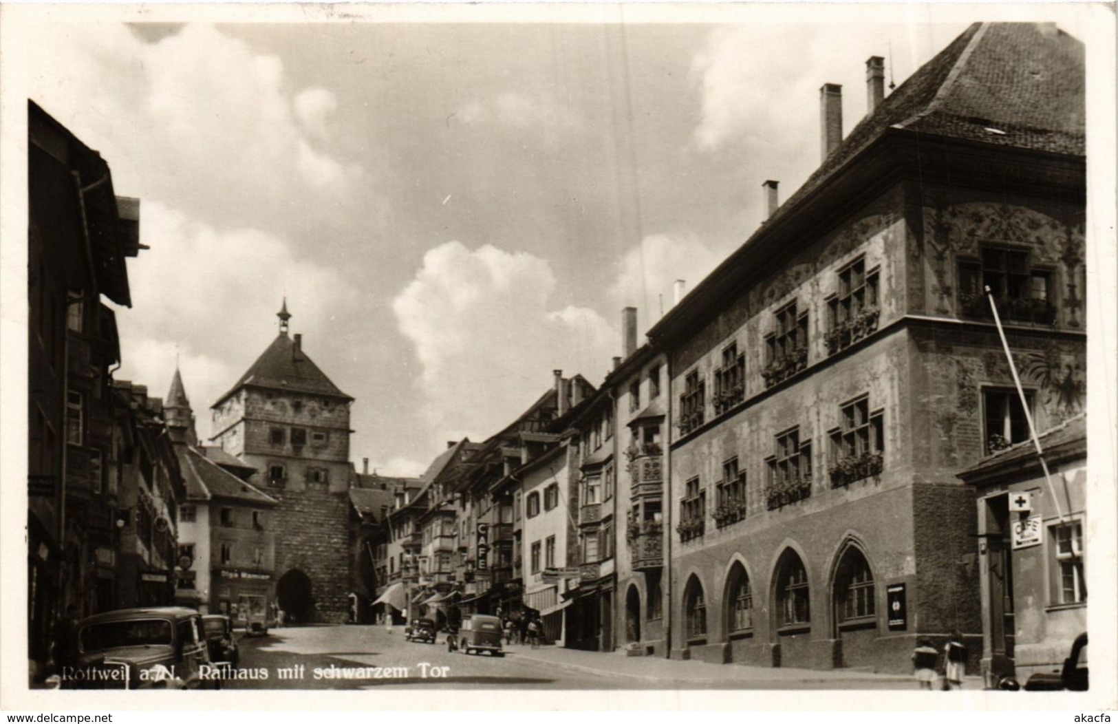 CPA AK Rottweil Rathaus Mit Schwarzem Tor GERMANY (938937) - Rottweil