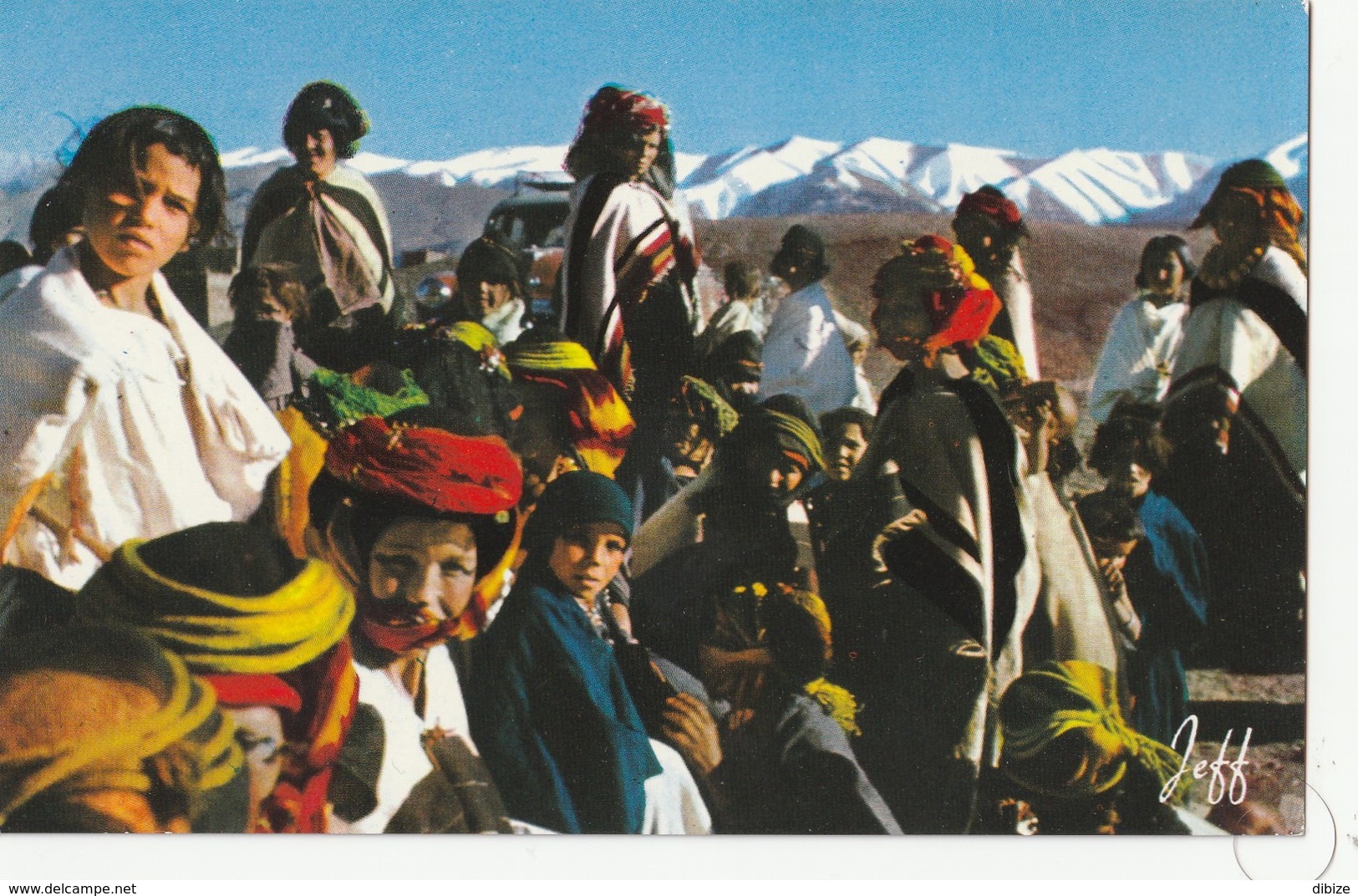 Maroc. Carte Postale. Jour De Fête En Pays Berbère. Montagne Atlas. Neige. Jeff Editions. Etat Moyen. - Otros & Sin Clasificación