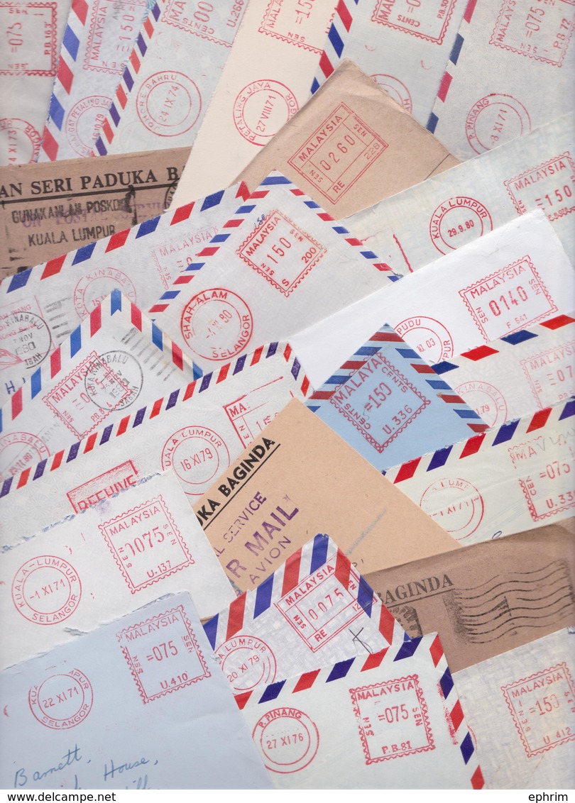 MALAISIE MALAYSIA MALAYA - Lot De 252 Enveloppes En Affranchissement Automatique Stampless Mail Covers Machine PP Cover - Malaysia (1964-...)