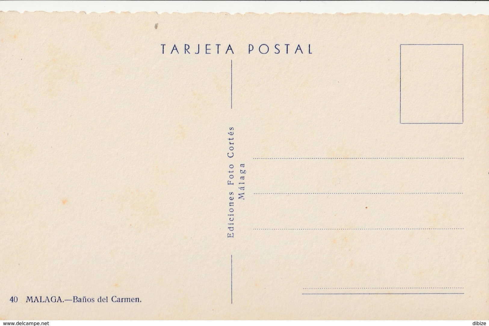 Tarjeta Postal. España. Málaga.  Baños Del Carmen. Café.  Playa. Animación. - Málaga