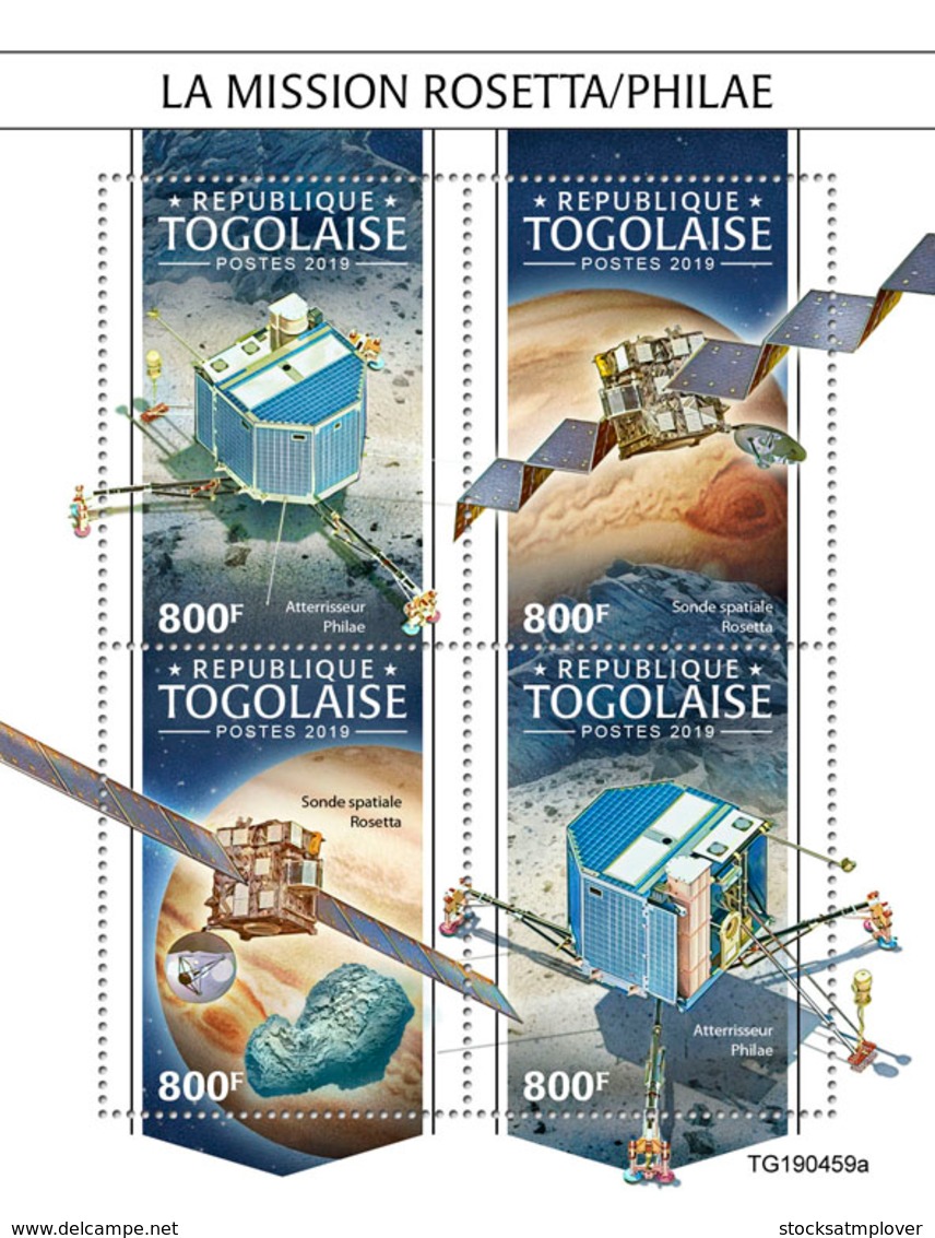 Togo 2019 Rosetta/Philae Mission (Rosetta Space Probe, Spacecraft Philae)    S201911 - Togo (1960-...)