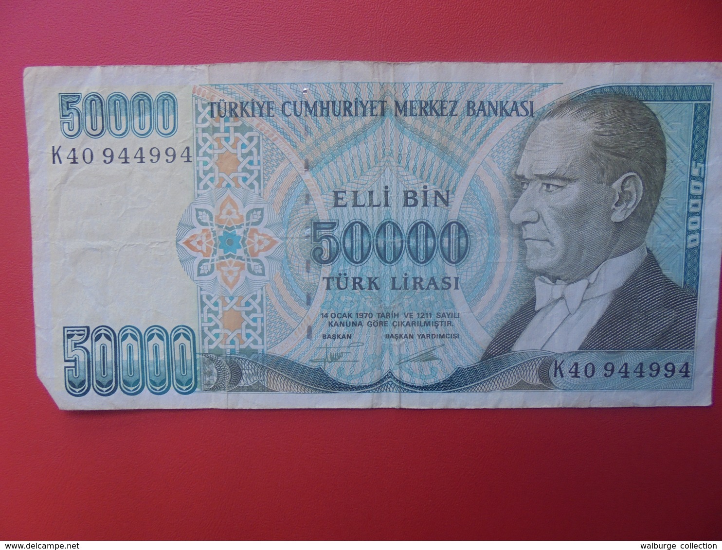 TURQUIE 50.000 LIRA 1995 CIRCULER (B.9) - Turchia